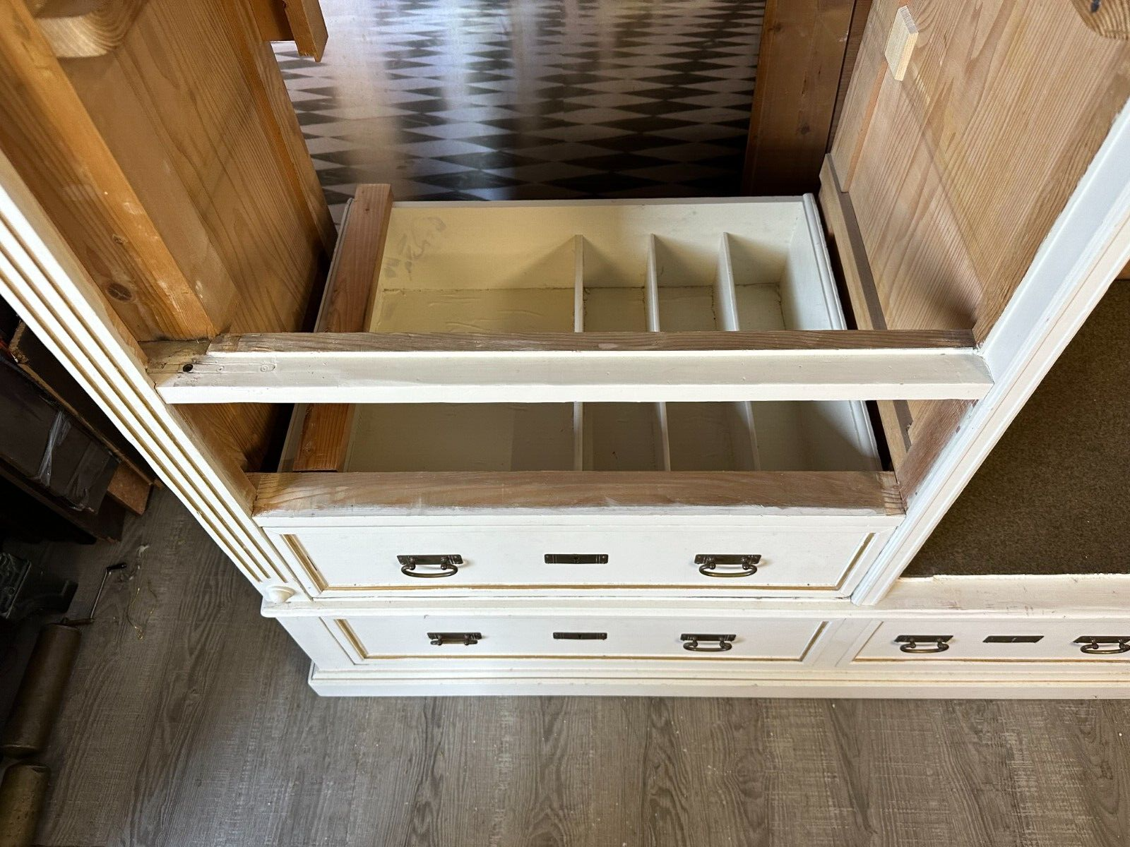 GROSSER ANTIKER KLEIDERSCHRANK SCHRANK UM 1920 LOUIS SEIZE STIL HOLZ – Bild 22