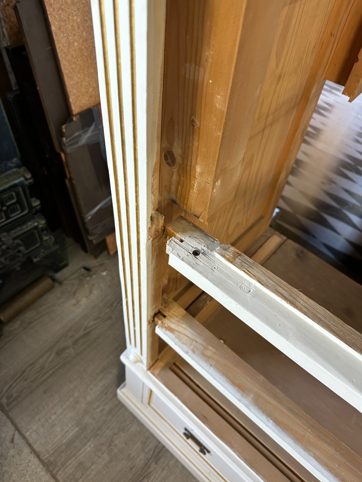 GROSSER ANTIKER KLEIDERSCHRANK SCHRANK UM 1920 LOUIS SEIZE STIL HOLZ – Bild 25