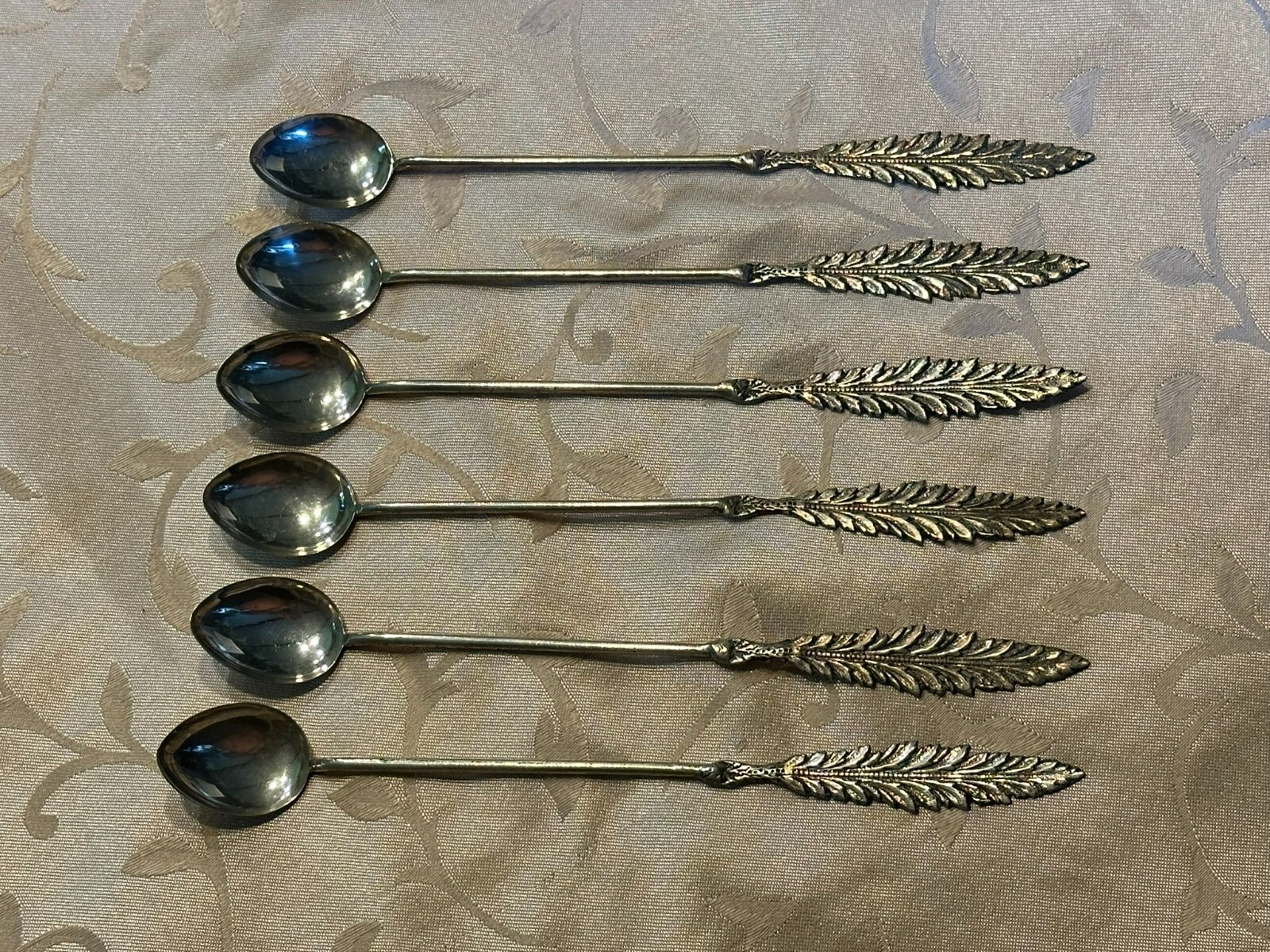 SET 6x LÖFFEL LANGE LÖFFELCHEN AUS SILBER 800 40g