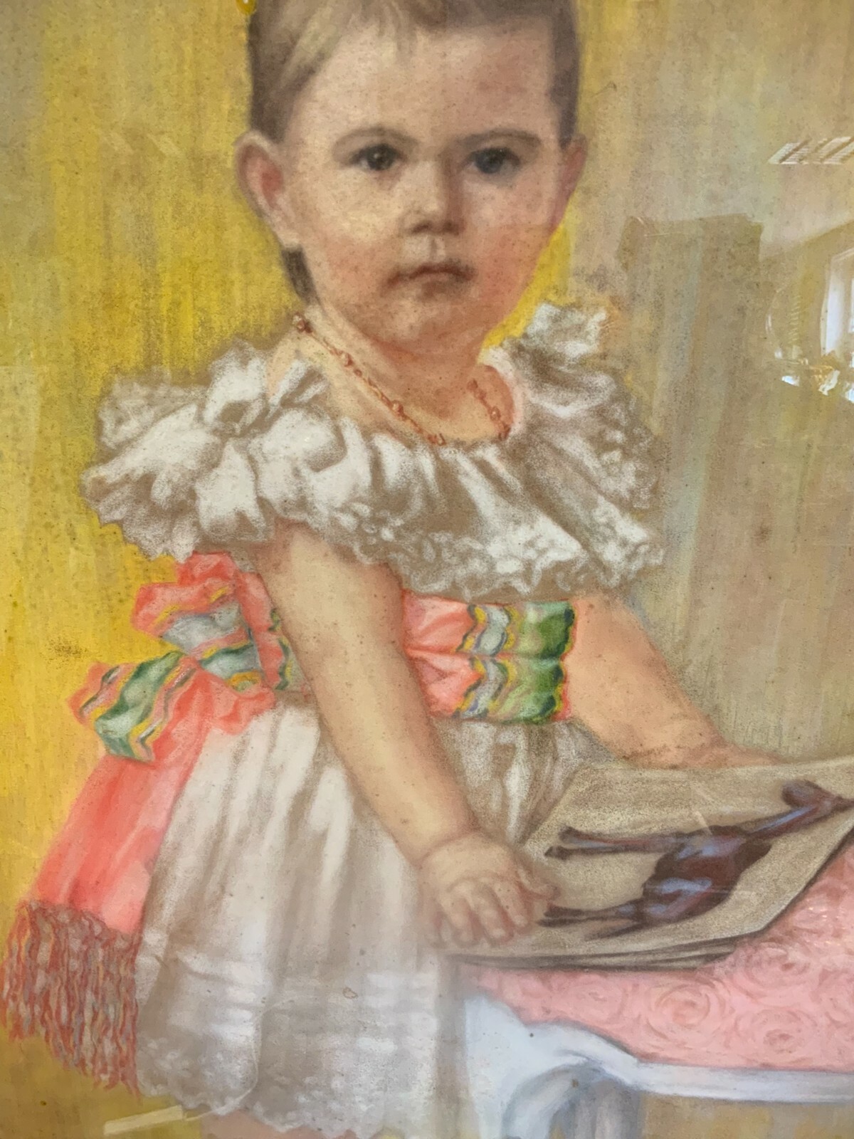 PASTELL PORTRAIT MÄDCHEN VON R. LOTTNER DÜSSELDORF SIGNIERT