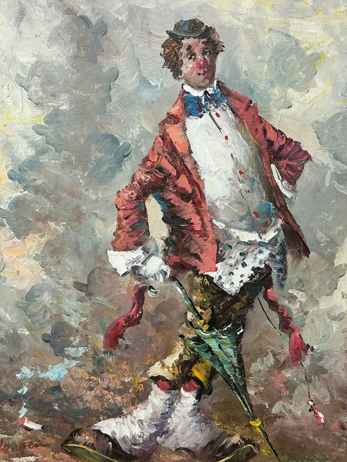 Brenda POLSKY-MORGAN (1942-2008) ÖLGEMÄLDE CLOWN PORTRAIT