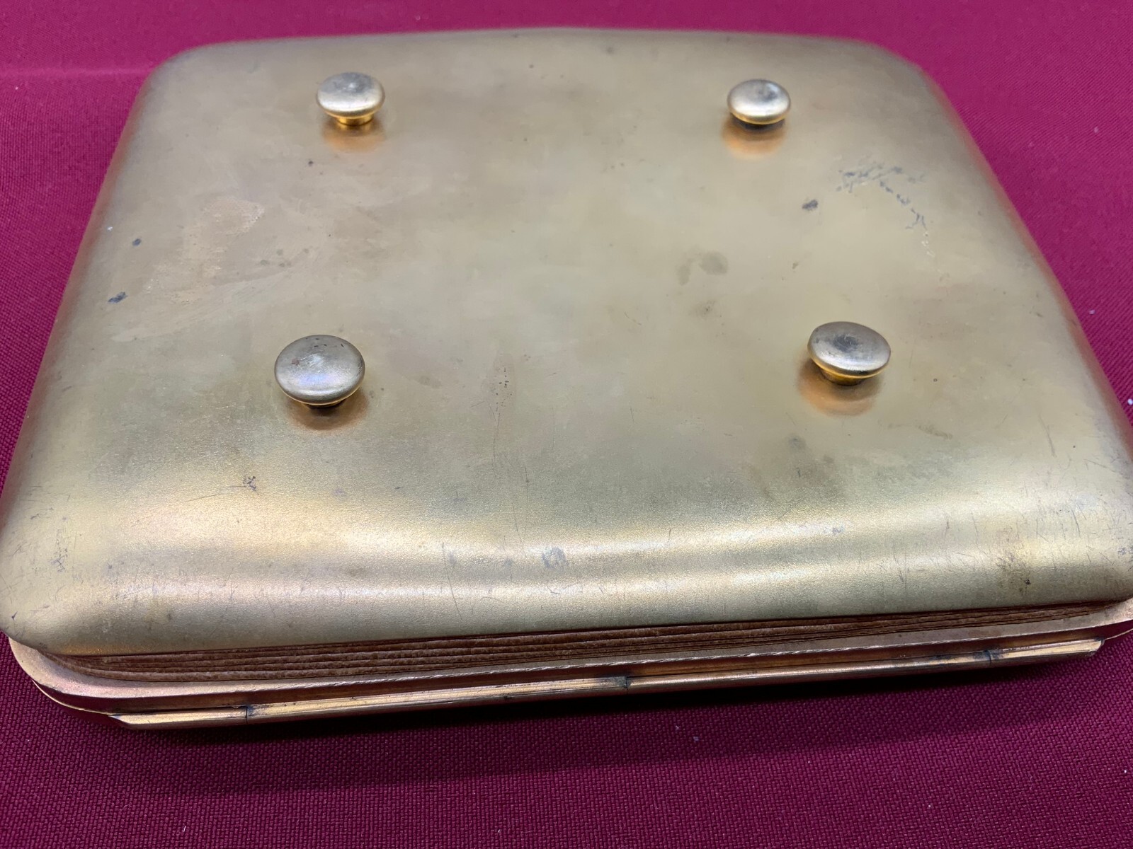 ANTIKE JUGENDSTIL DOSE MESSING HANDBEMALT – Bild 19