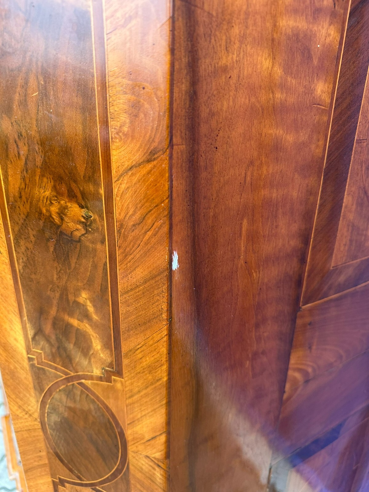 GROSSER BAROCKSCHRANK UM 1780 NUSSBAUM INTARSIEN KLEIDERSCHRANK BAROCK SCHRANK – Bild 14