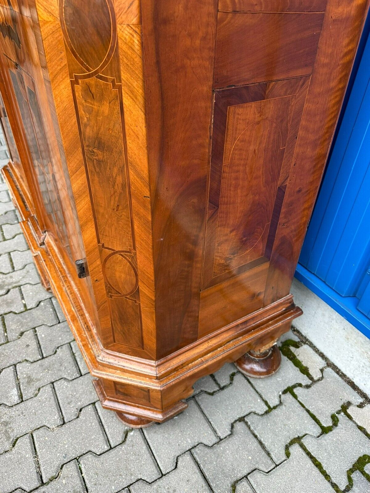 GROSSER BAROCKSCHRANK UM 1780 NUSSBAUM INTARSIEN KLEIDERSCHRANK BAROCK SCHRANK – Bild 15