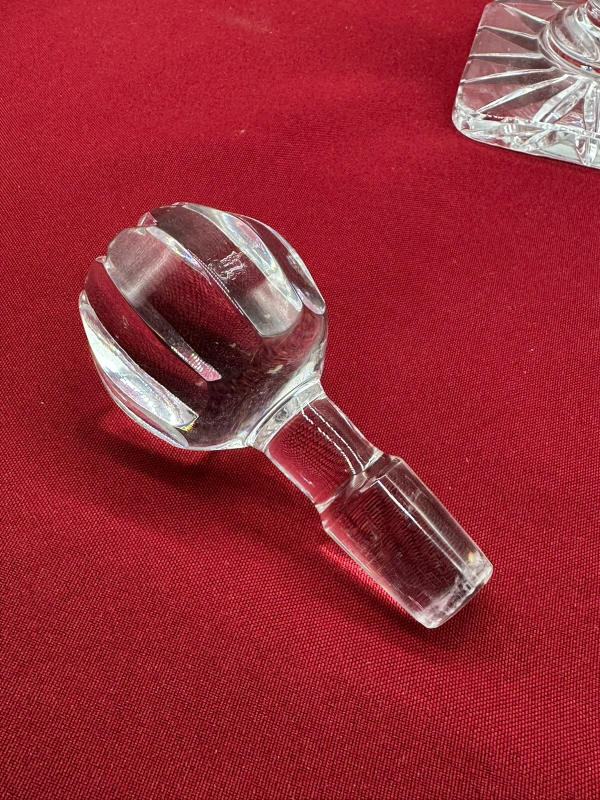 VINTAGE KARAFFE KRISTALLGLAS GLAS STERLING SILBER MONTUR UND PLAKETTE – Bild 7
