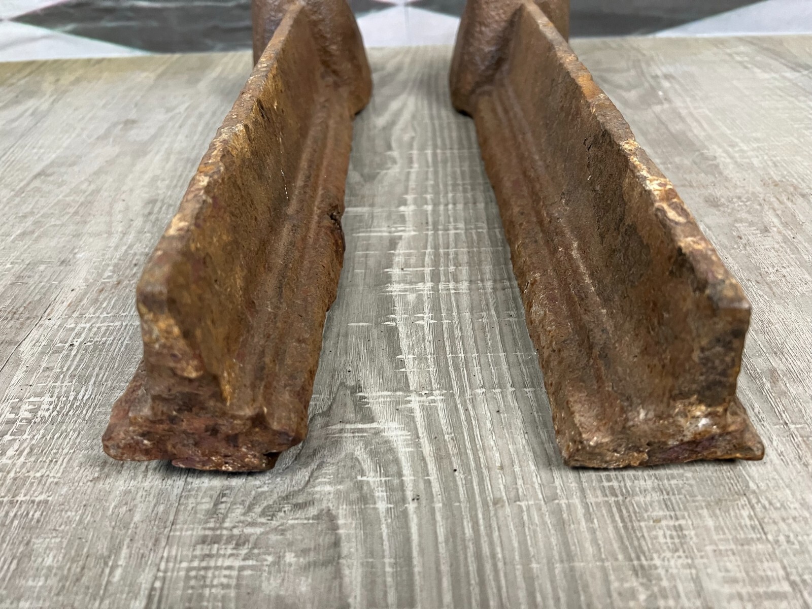 ANTIKE KAMINBÖCKE AUS EISEN HISTORISMUS UM 1880 FRATZEN 19 TES JHDT – Bild 10