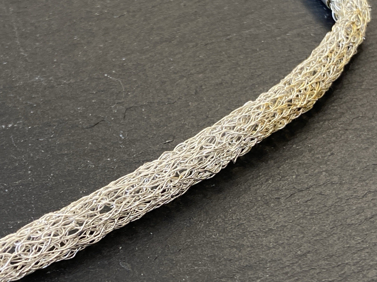 RÖHRENKETTE KETTE ROHRKETTE MODEKETTE 925 STERLING SILBER MESH OPTIK – Bild 11
