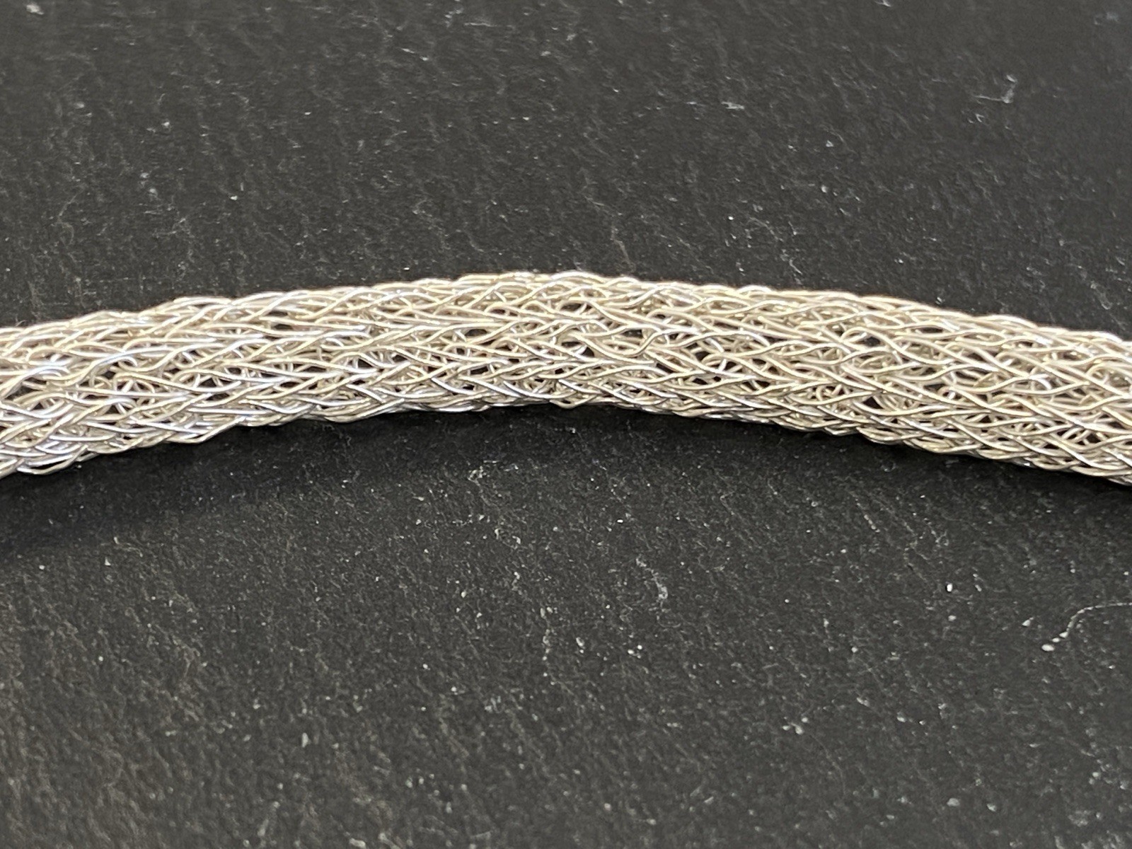 RÖHRENKETTE KETTE ROHRKETTE MODEKETTE 925 STERLING SILBER MESH OPTIK – Bild 13