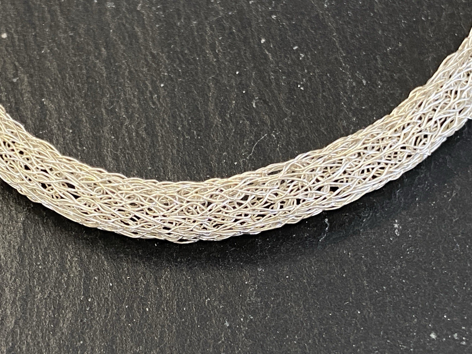 RÖHRENKETTE KETTE ROHRKETTE MODEKETTE 925 STERLING SILBER MESH OPTIK – Bild 7