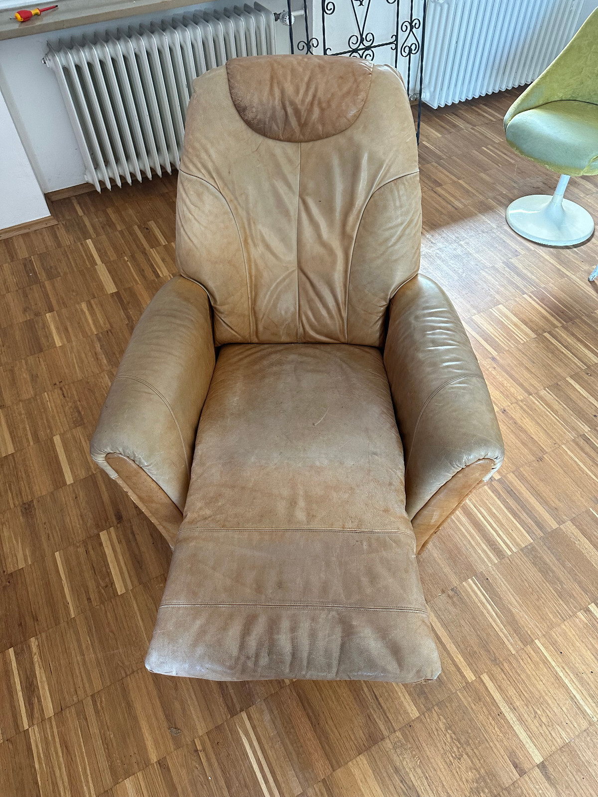 HIMOLA RELAX SESSEL LEDER MECHANISCH VINTAGE SESSEL – Bild 17