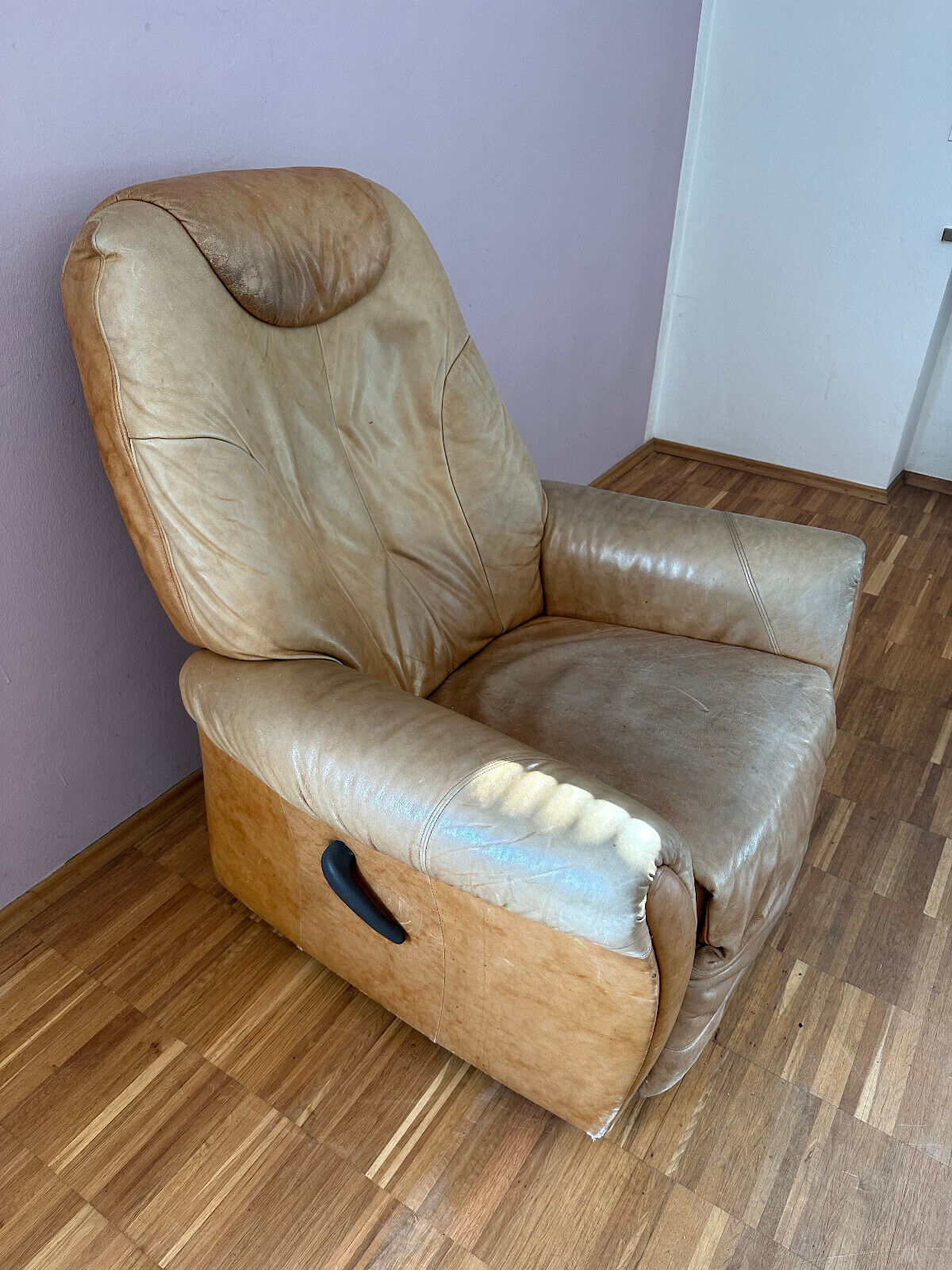 HIMOLA RELAX SESSEL LEDER MECHANISCH VINTAGE SESSEL – Bild 4