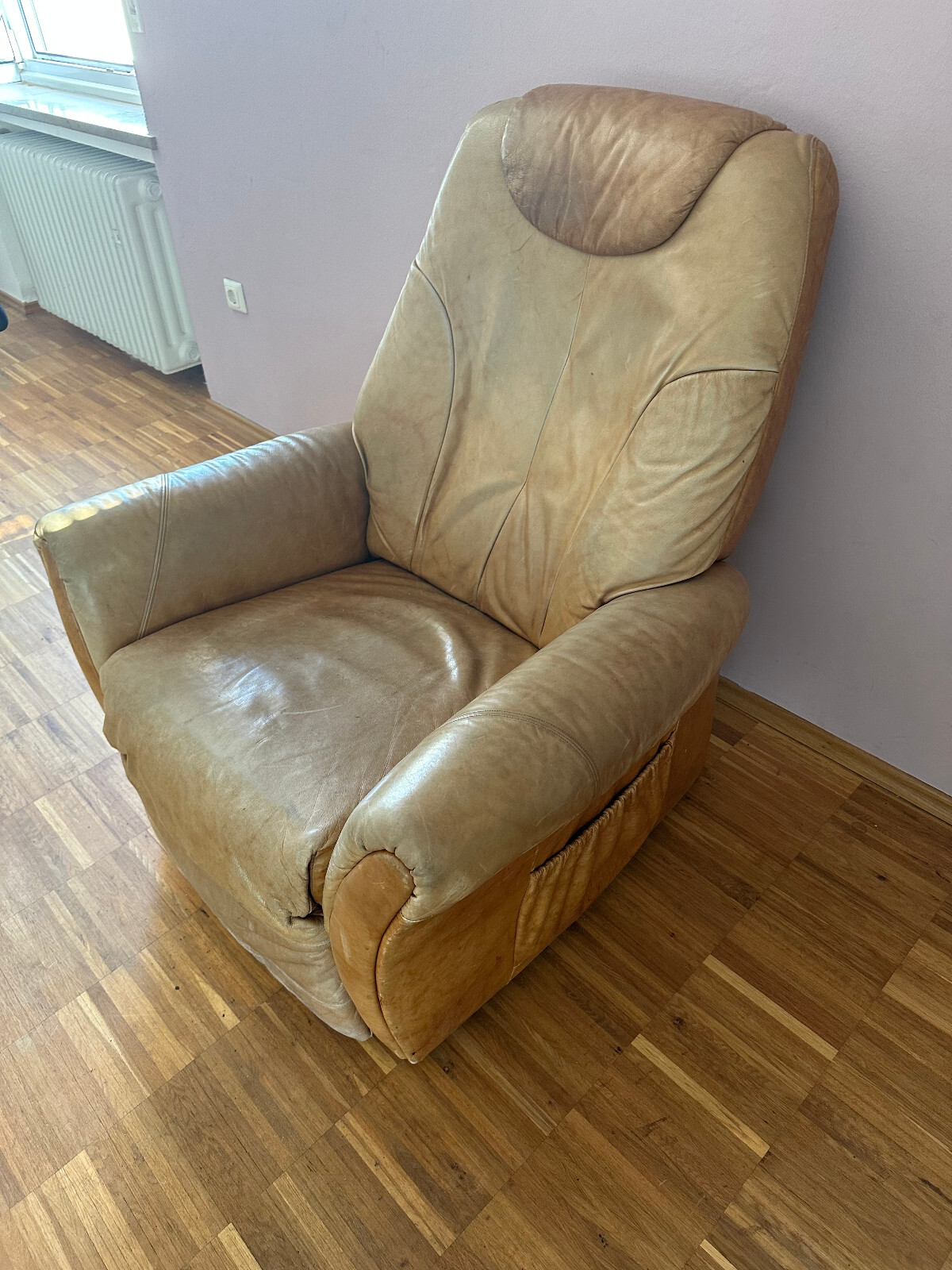 HIMOLA RELAX SESSEL LEDER MECHANISCH VINTAGE SESSEL – Bild 5