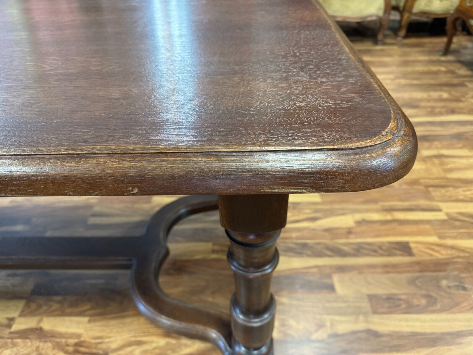 LANDHAUS ESSTISCH ALTER TISCH AUS EICHE MASSIV GEARBEITET 160x86cm – Bild 14