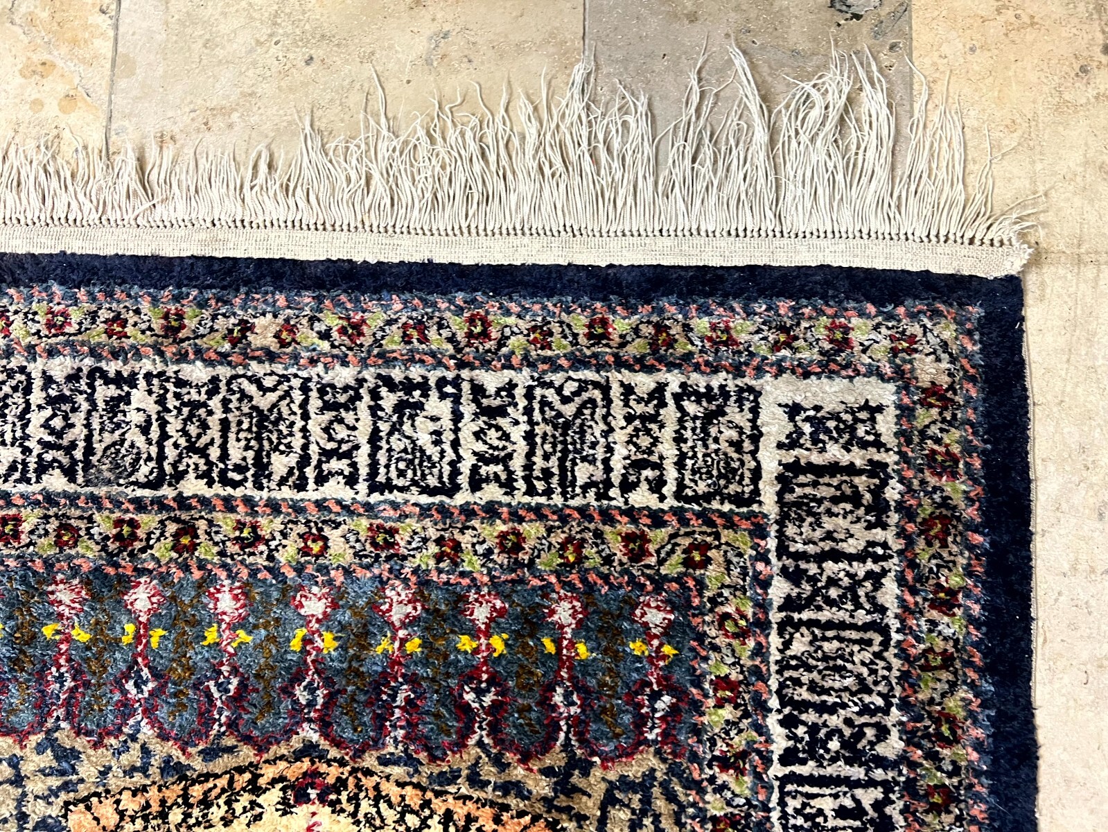 ALTER ORIENTTEPPICH  GEBETSTEPPICH TEPPICH AUS WOLLE HANDGEKNÜPFT 150x83cm – Bild 13
