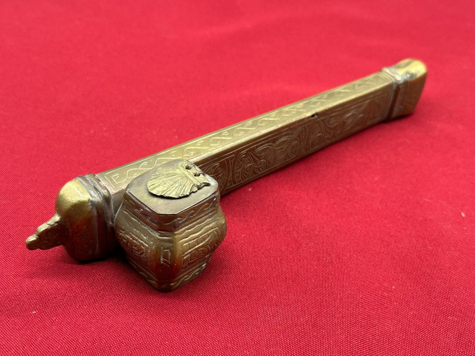 ANTIKES OSMANISCHES REISESET ETUI FÜR SCHREIBFEDER UND TINTE