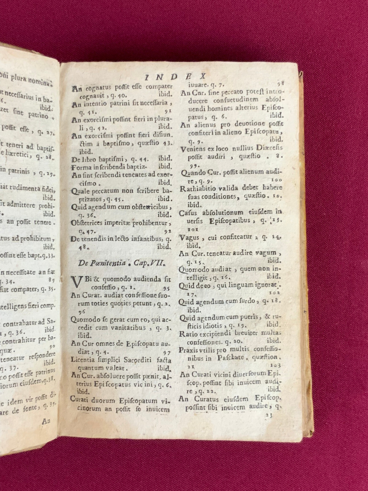 Antikes Buch von 1676 auf Latein De Officio Cvrati – Bild 4