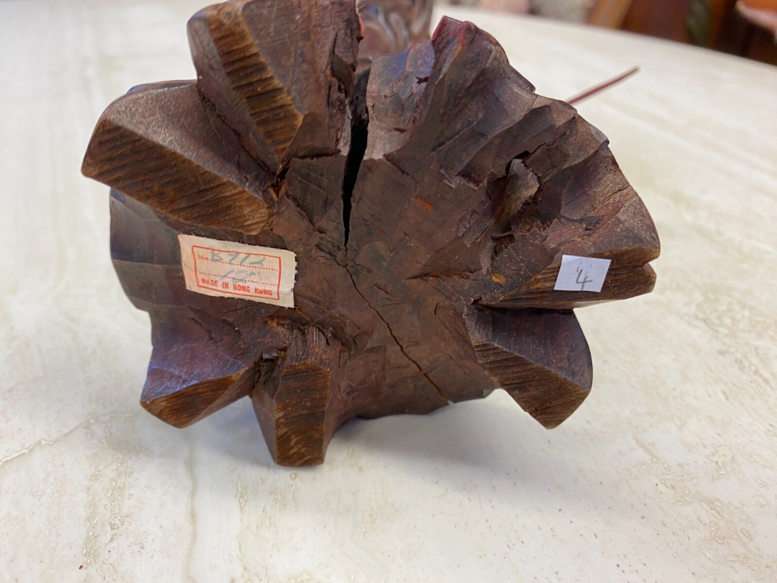 CHINA SKULPTUR AUS HOLZ GELEHRTER 30cm HOCH – Bild 21