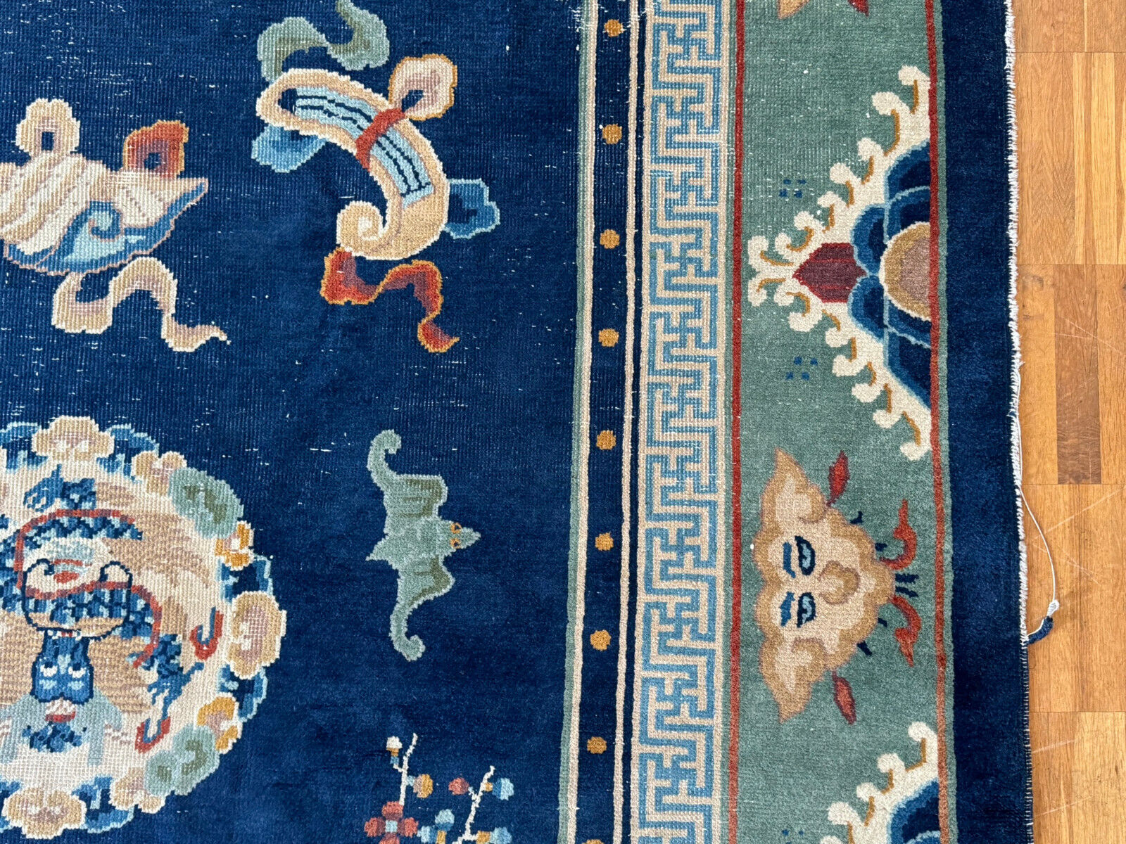 ANTIKER ORIENTTEPPICH WOLLE CHINESISCHER TEPPICH HANDGEKNÜPFT CHINA 350x273cm – Bild 12