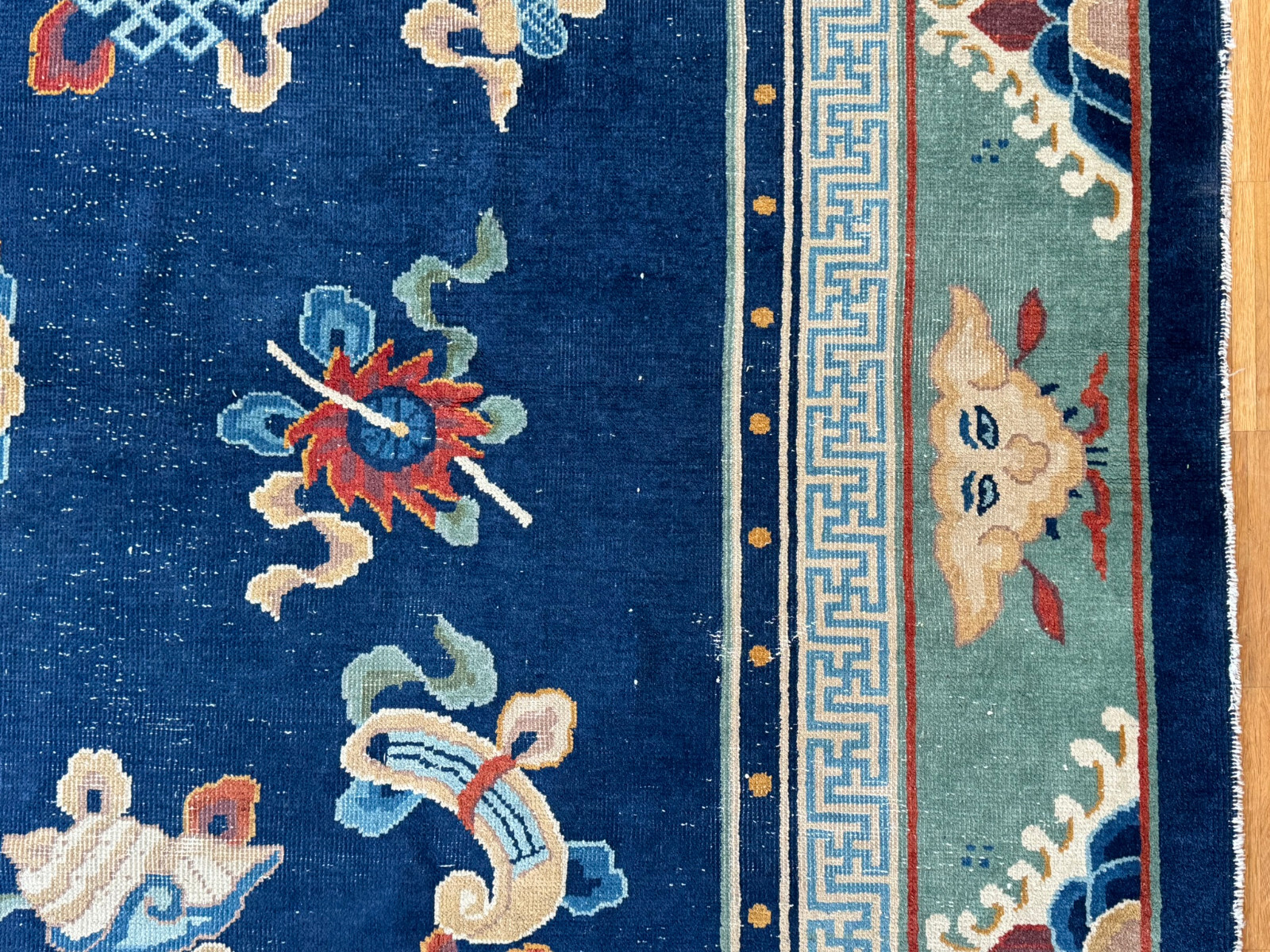 ANTIKER ORIENTTEPPICH WOLLE CHINESISCHER TEPPICH HANDGEKNÜPFT CHINA 350x273cm – Bild 13