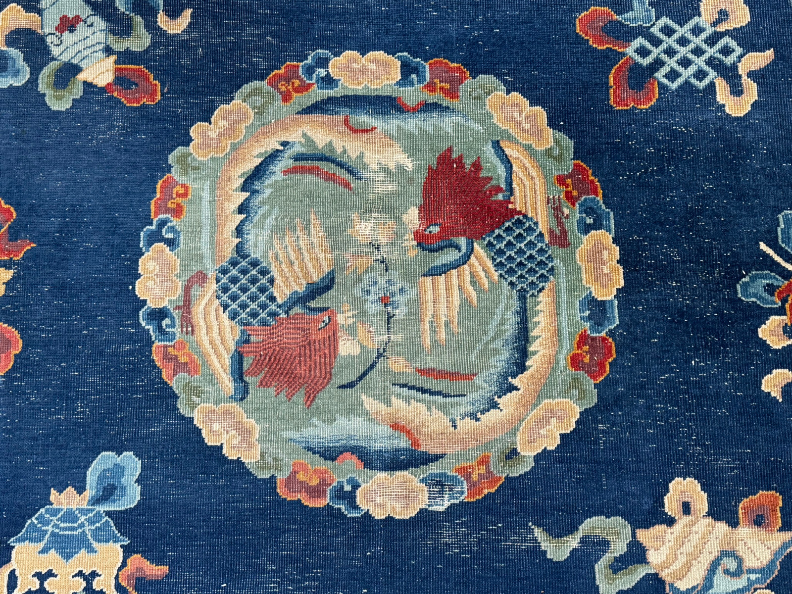ANTIKER ORIENTTEPPICH WOLLE CHINESISCHER TEPPICH HANDGEKNÜPFT CHINA 350x273cm – Bild 14
