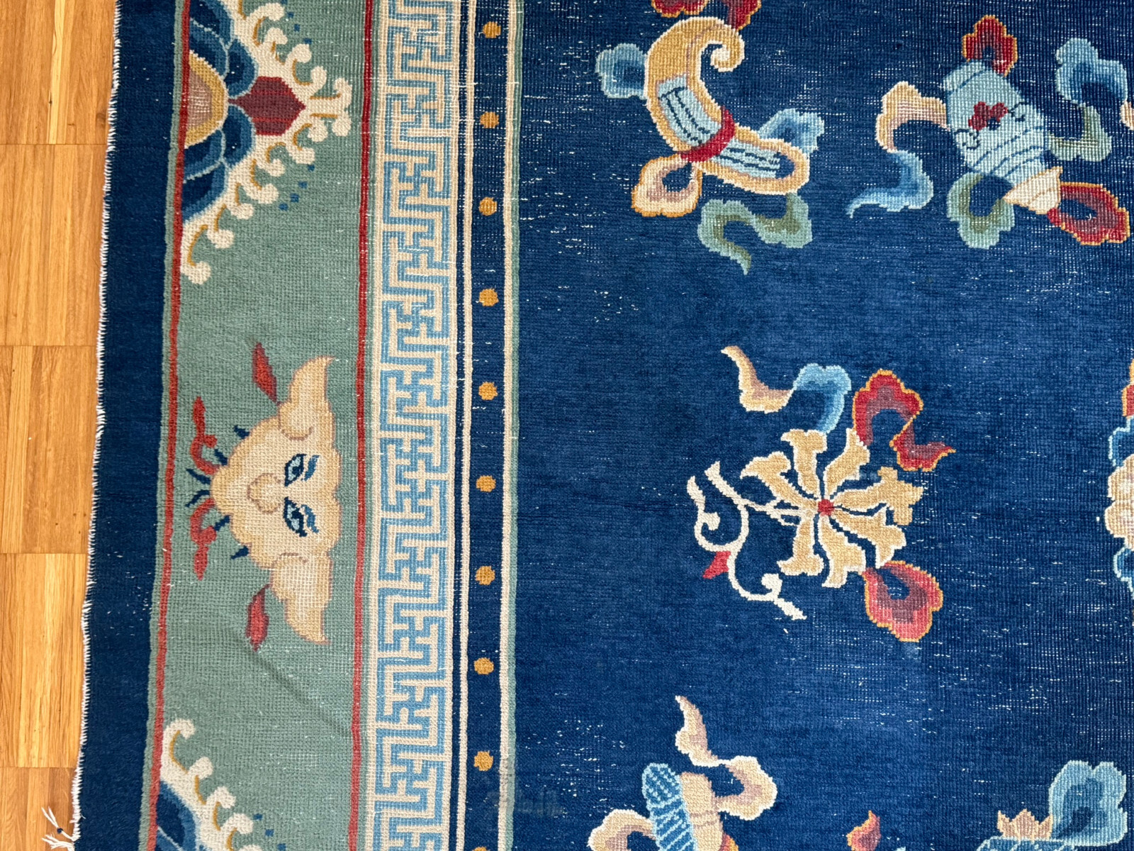 ANTIKER ORIENTTEPPICH WOLLE CHINESISCHER TEPPICH HANDGEKNÜPFT CHINA 350x273cm – Bild 15