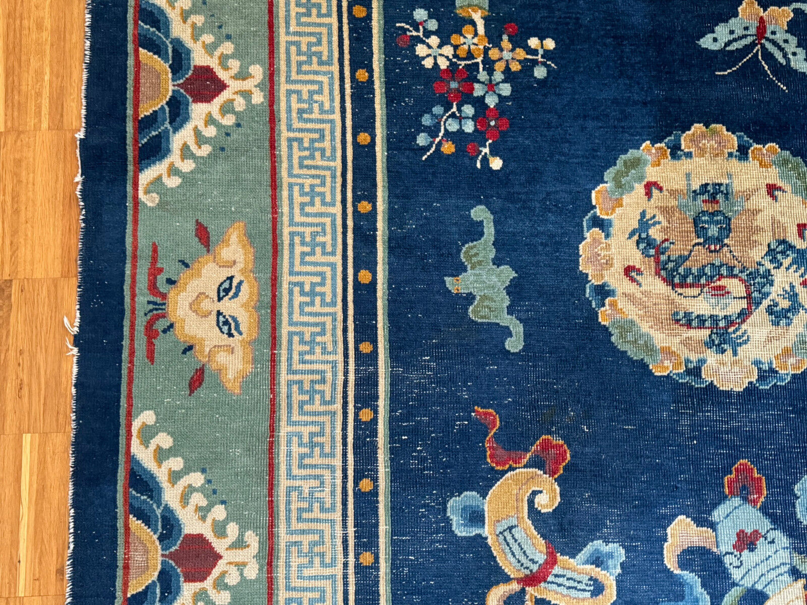 ANTIKER ORIENTTEPPICH WOLLE CHINESISCHER TEPPICH HANDGEKNÜPFT CHINA 350x273cm – Bild 16
