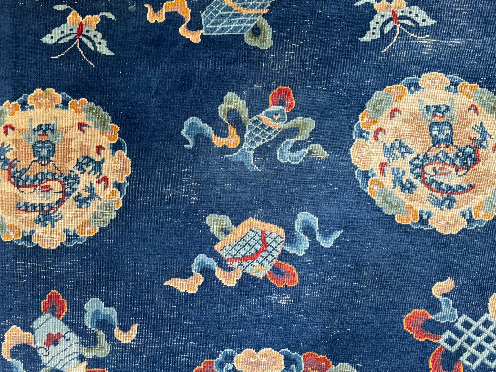 ANTIKER ORIENTTEPPICH WOLLE CHINESISCHER TEPPICH HANDGEKNÜPFT CHINA 350x273cm – Bild 17