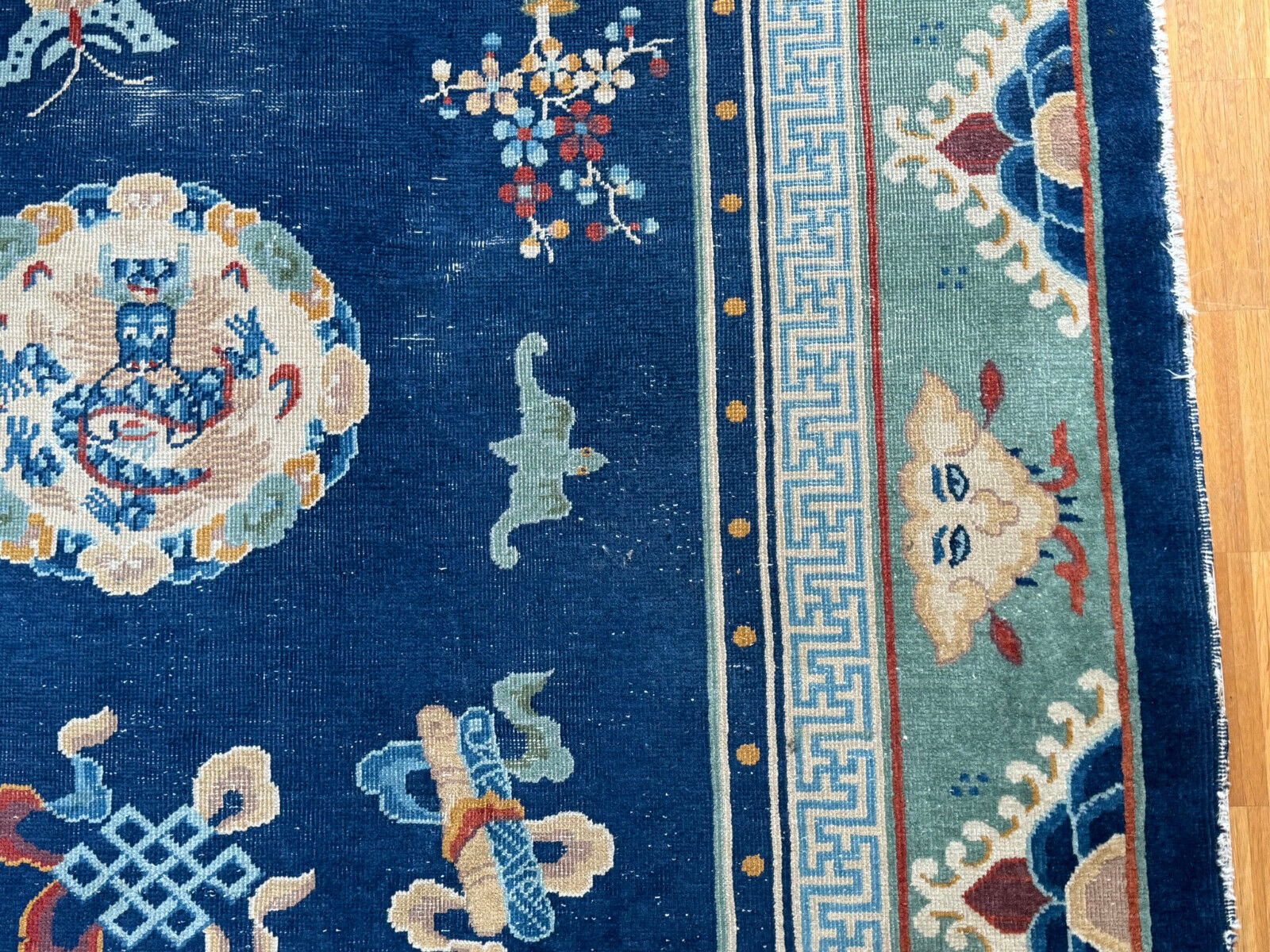 ANTIKER ORIENTTEPPICH WOLLE CHINESISCHER TEPPICH HANDGEKNÜPFT CHINA 350x273cm – Bild 18