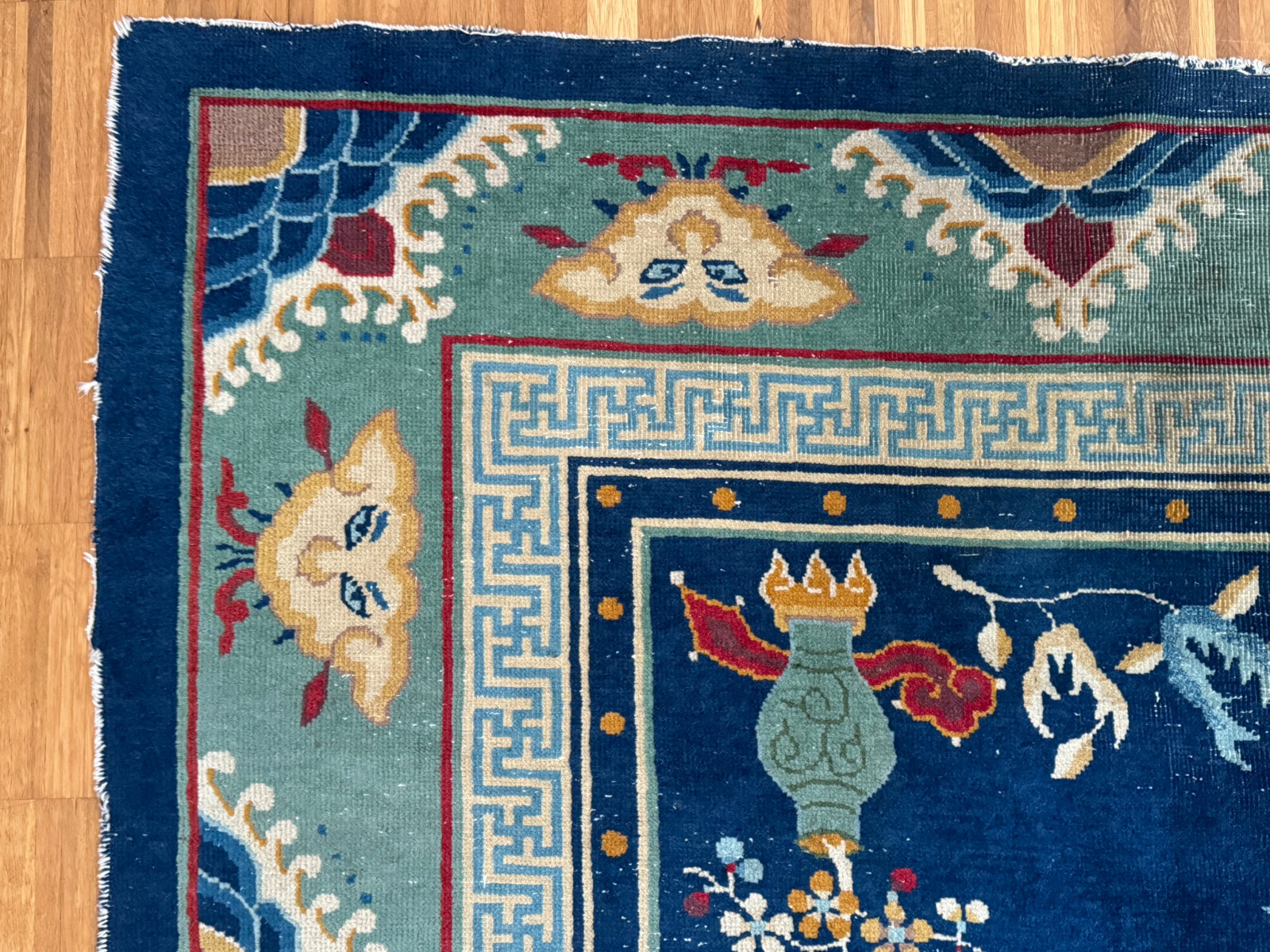 ANTIKER ORIENTTEPPICH WOLLE CHINESISCHER TEPPICH HANDGEKNÜPFT CHINA 350x273cm – Bild 22
