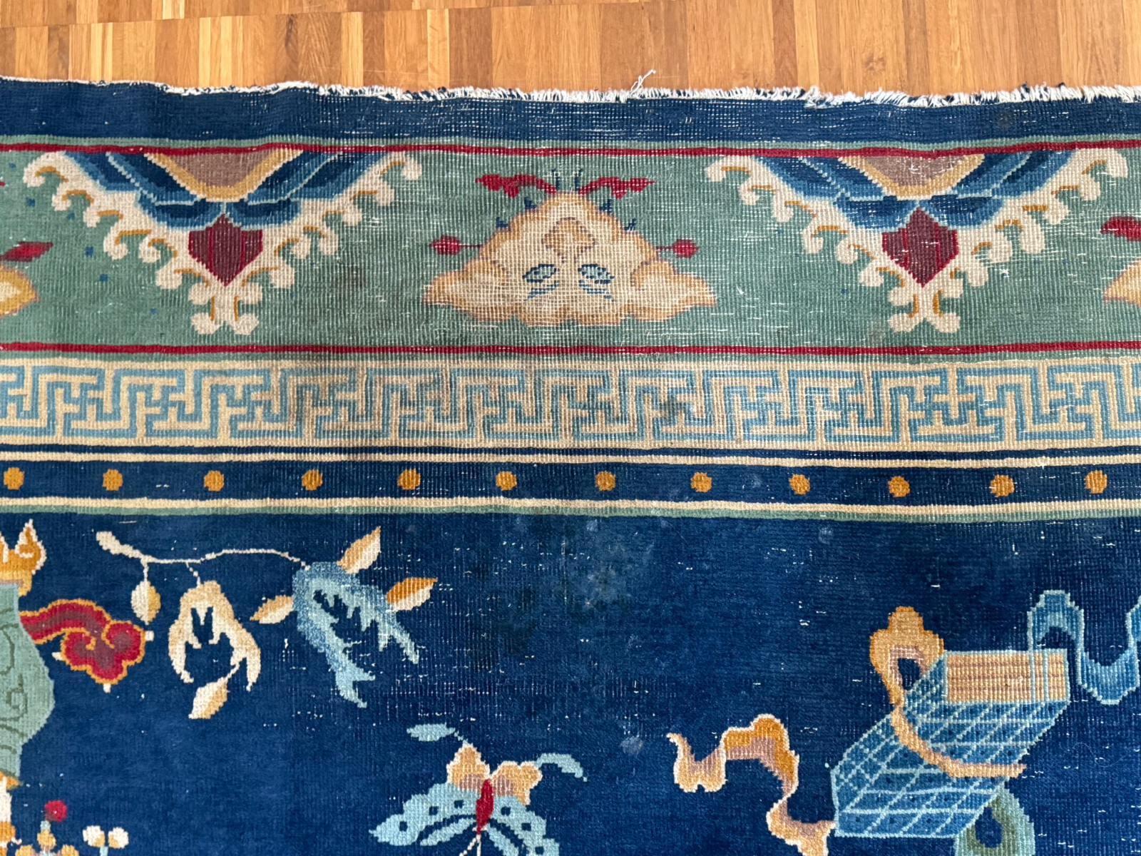 ANTIKER ORIENTTEPPICH WOLLE CHINESISCHER TEPPICH HANDGEKNÜPFT CHINA 350x273cm – Bild 23