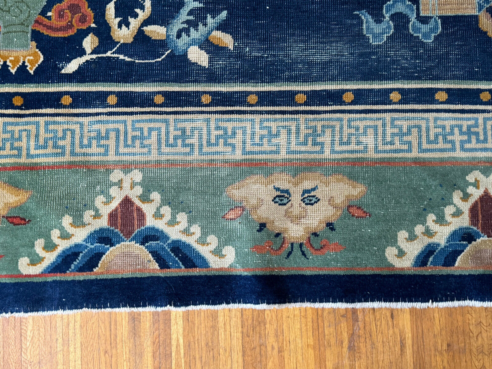 ANTIKER ORIENTTEPPICH WOLLE CHINESISCHER TEPPICH HANDGEKNÜPFT CHINA 350x273cm – Bild 4