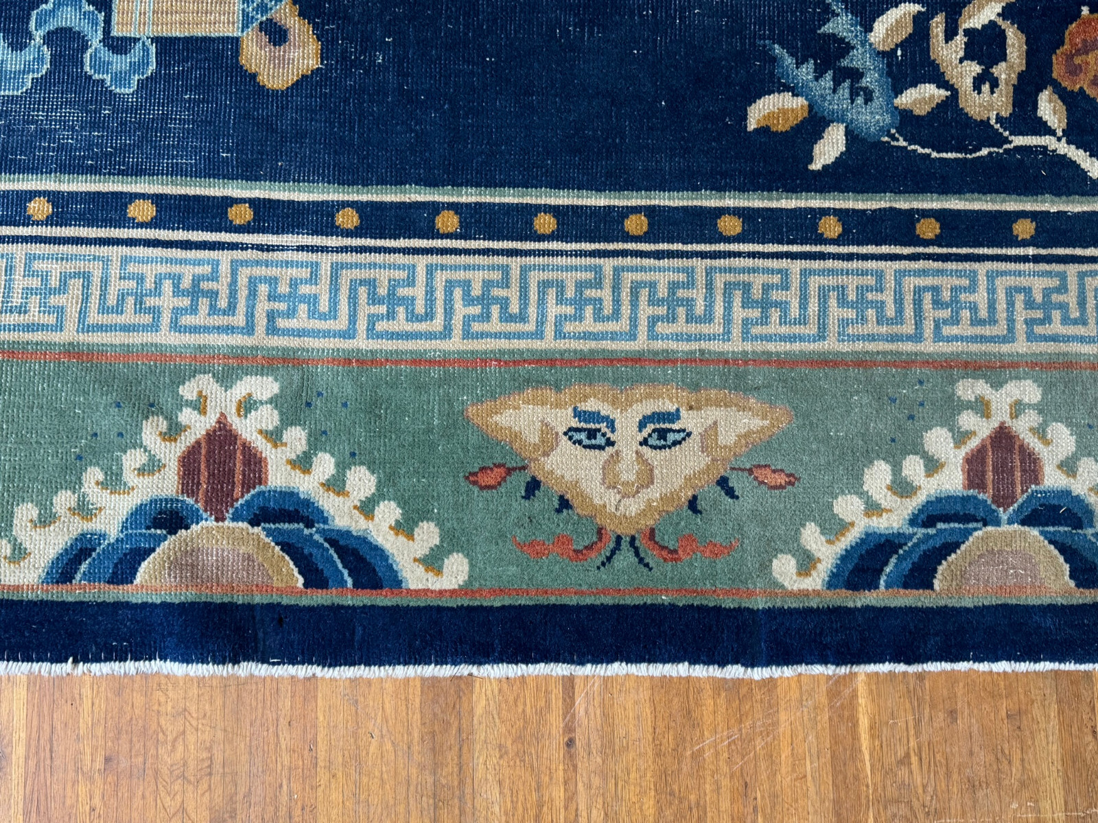 ANTIKER ORIENTTEPPICH WOLLE CHINESISCHER TEPPICH HANDGEKNÜPFT CHINA 350x273cm – Bild 5