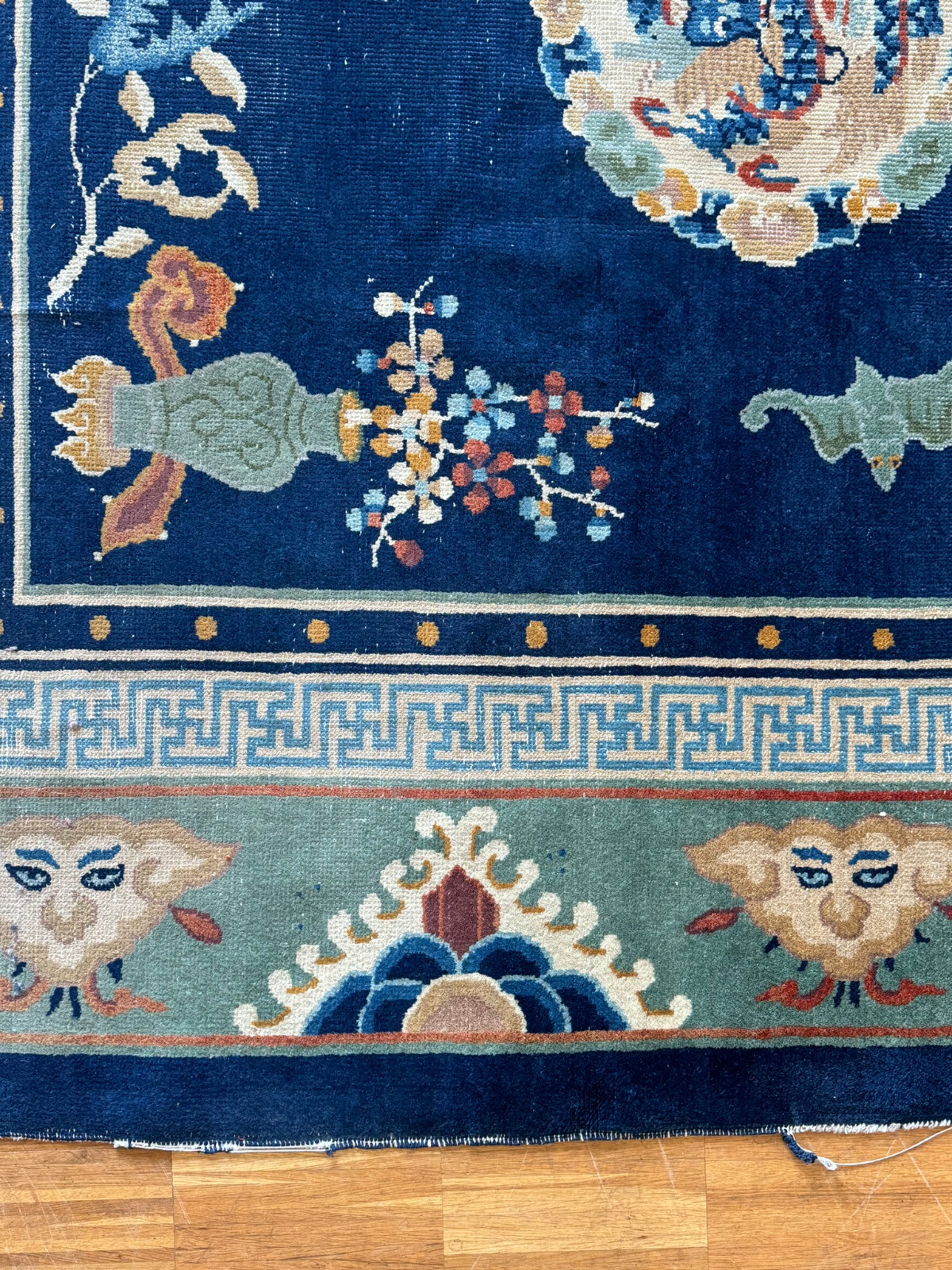 ANTIKER ORIENTTEPPICH WOLLE CHINESISCHER TEPPICH HANDGEKNÜPFT CHINA 350x273cm – Bild 7