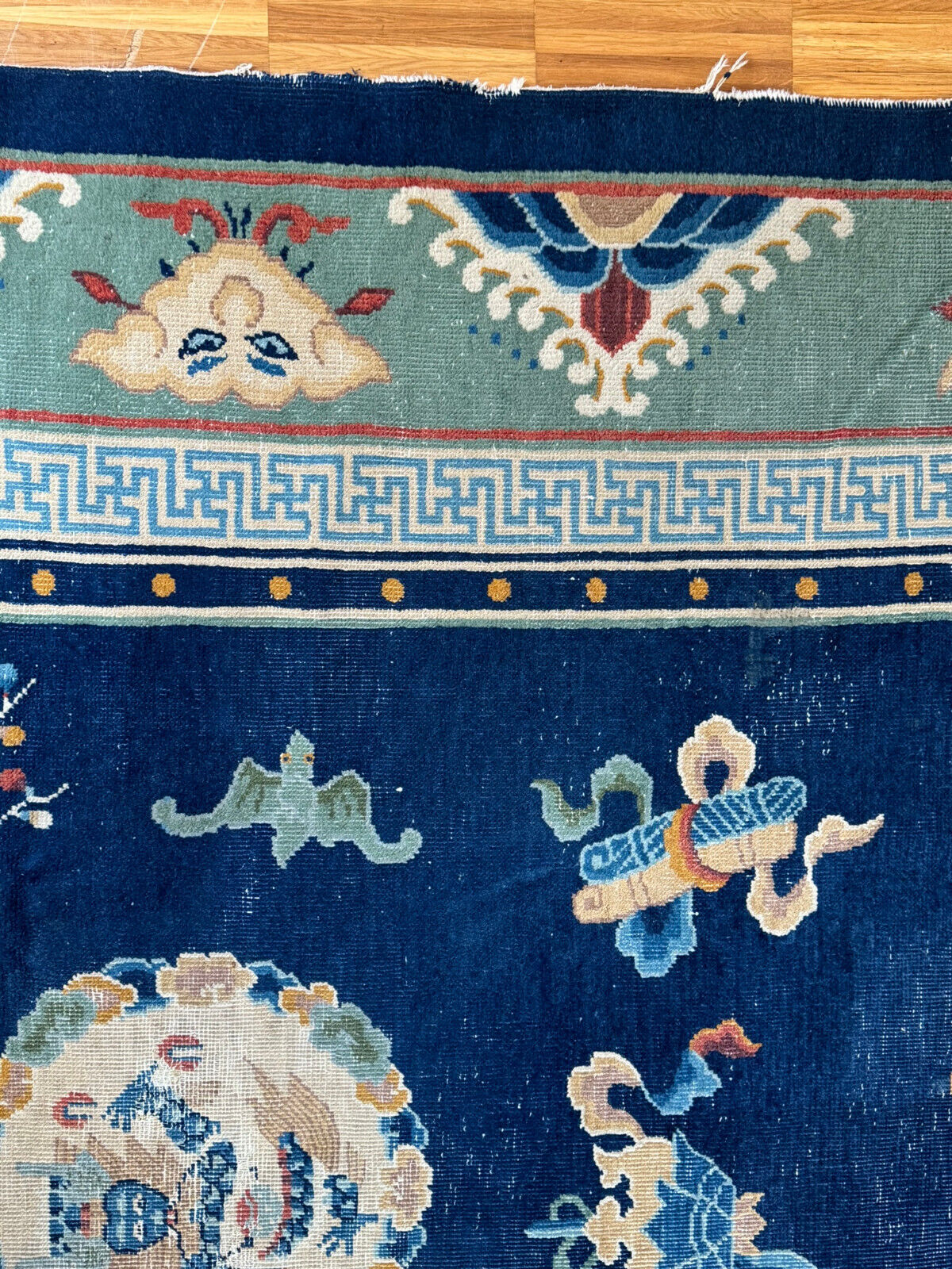 ANTIKER ORIENTTEPPICH WOLLE CHINESISCHER TEPPICH HANDGEKNÜPFT CHINA 350x273cm – Bild 10