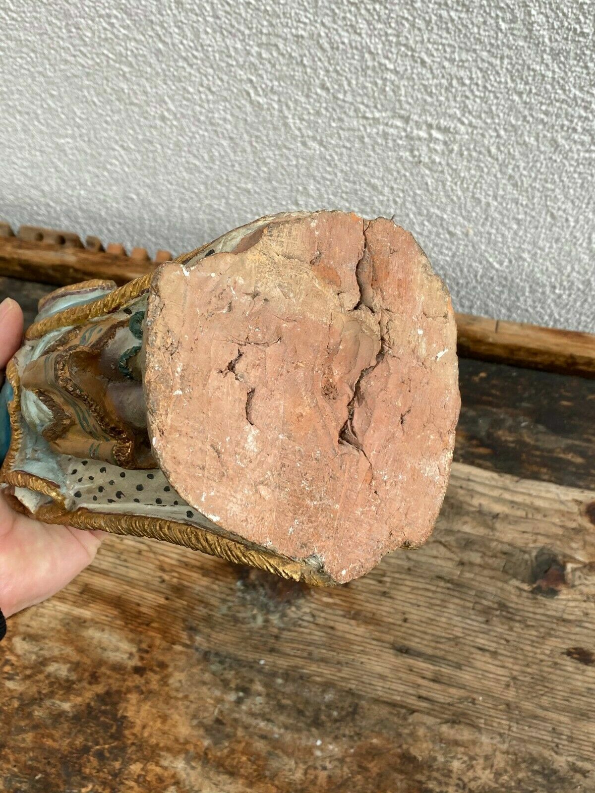 NEAPOLITANISCHE BAROCK FIGUR KÖNIG AUS TERRAKOTTA 18 TES JHDT ITALIEN NAPOLI – Bild 10