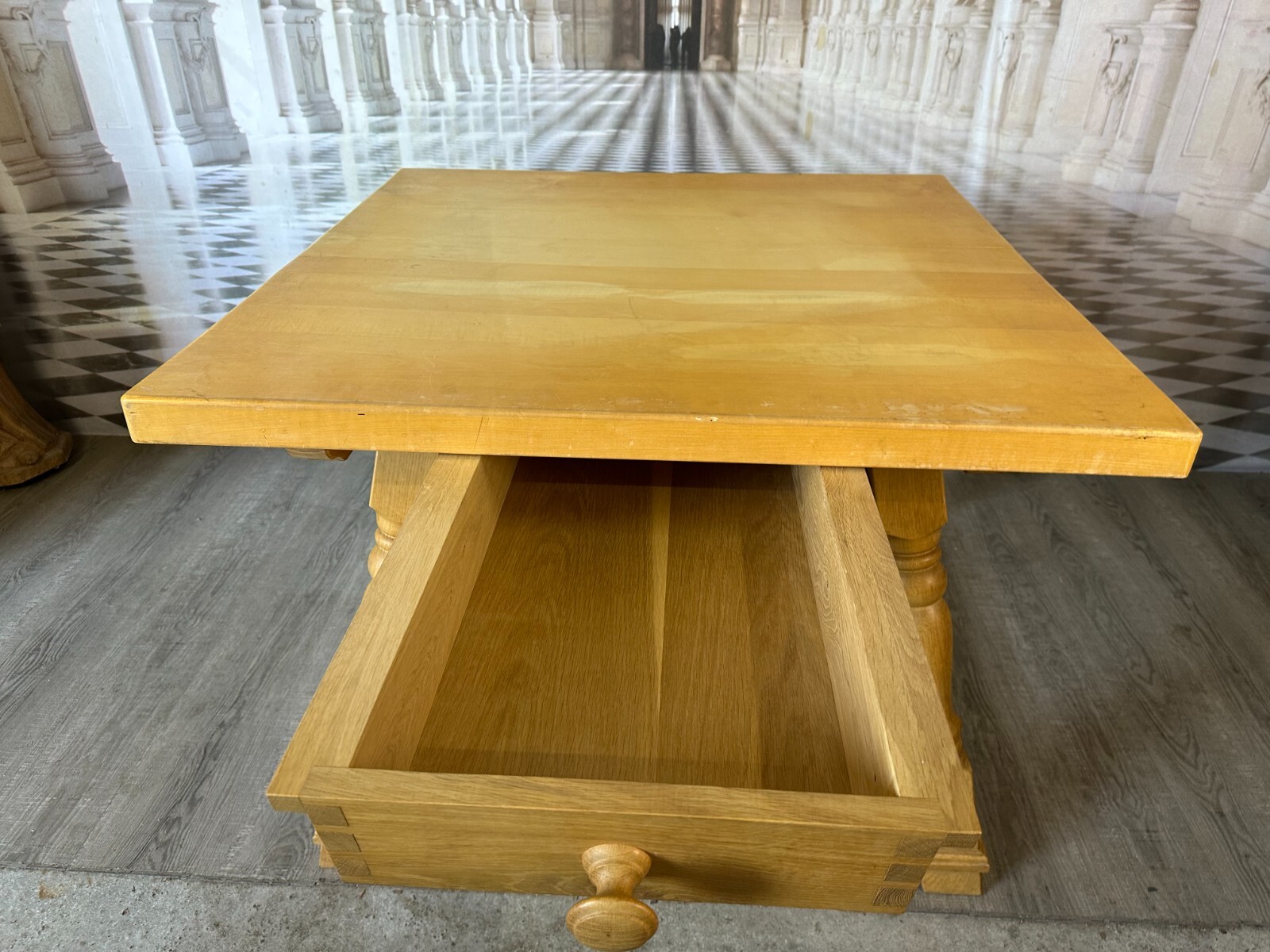 VINTAGE KÜCHENTISCH TISCH BUCHE MASSIV LANDHAUS BAROCK STIL – Bild 12