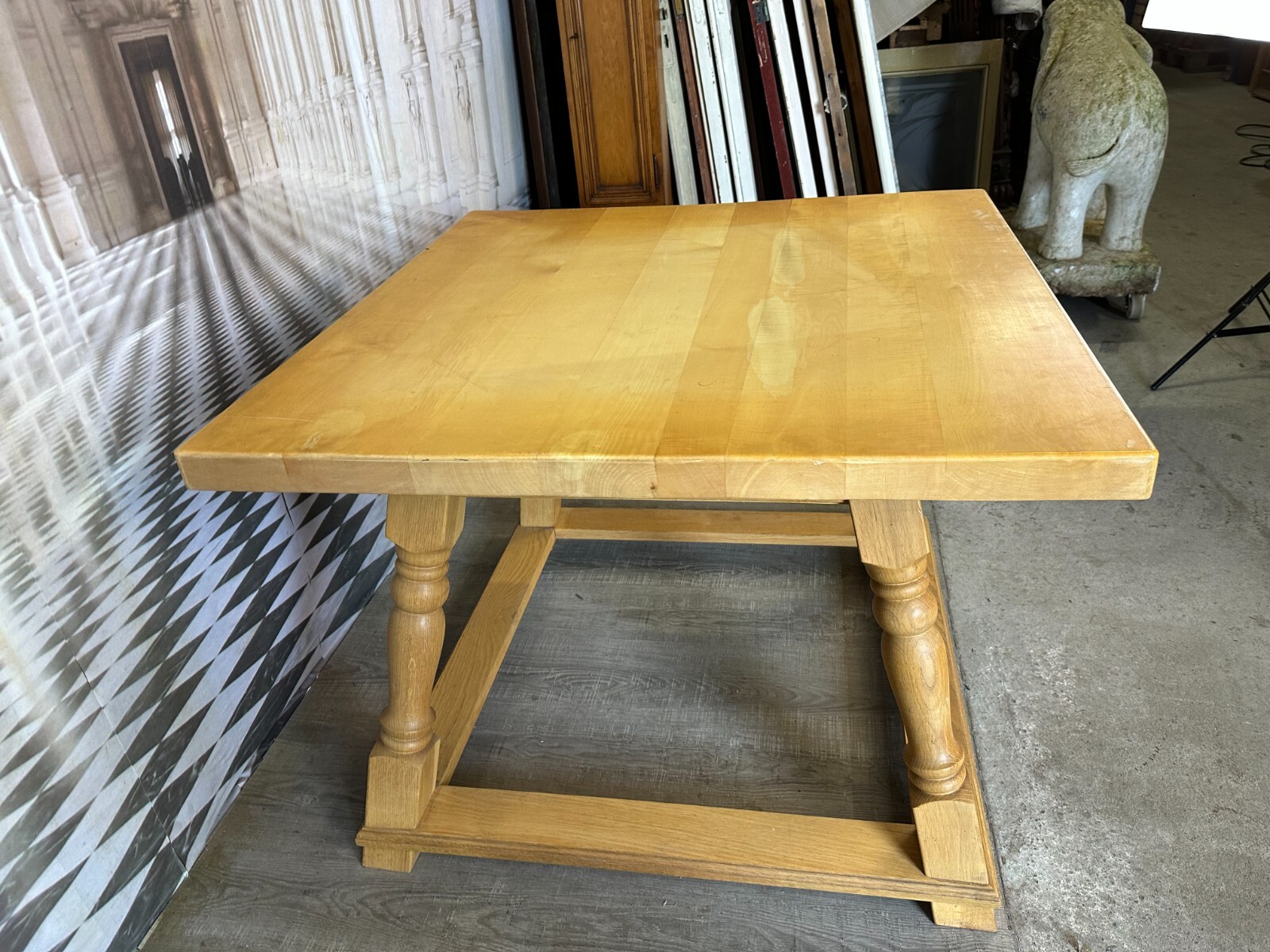 VINTAGE KÜCHENTISCH TISCH BUCHE MASSIV LANDHAUS BAROCK STIL – Bild 13