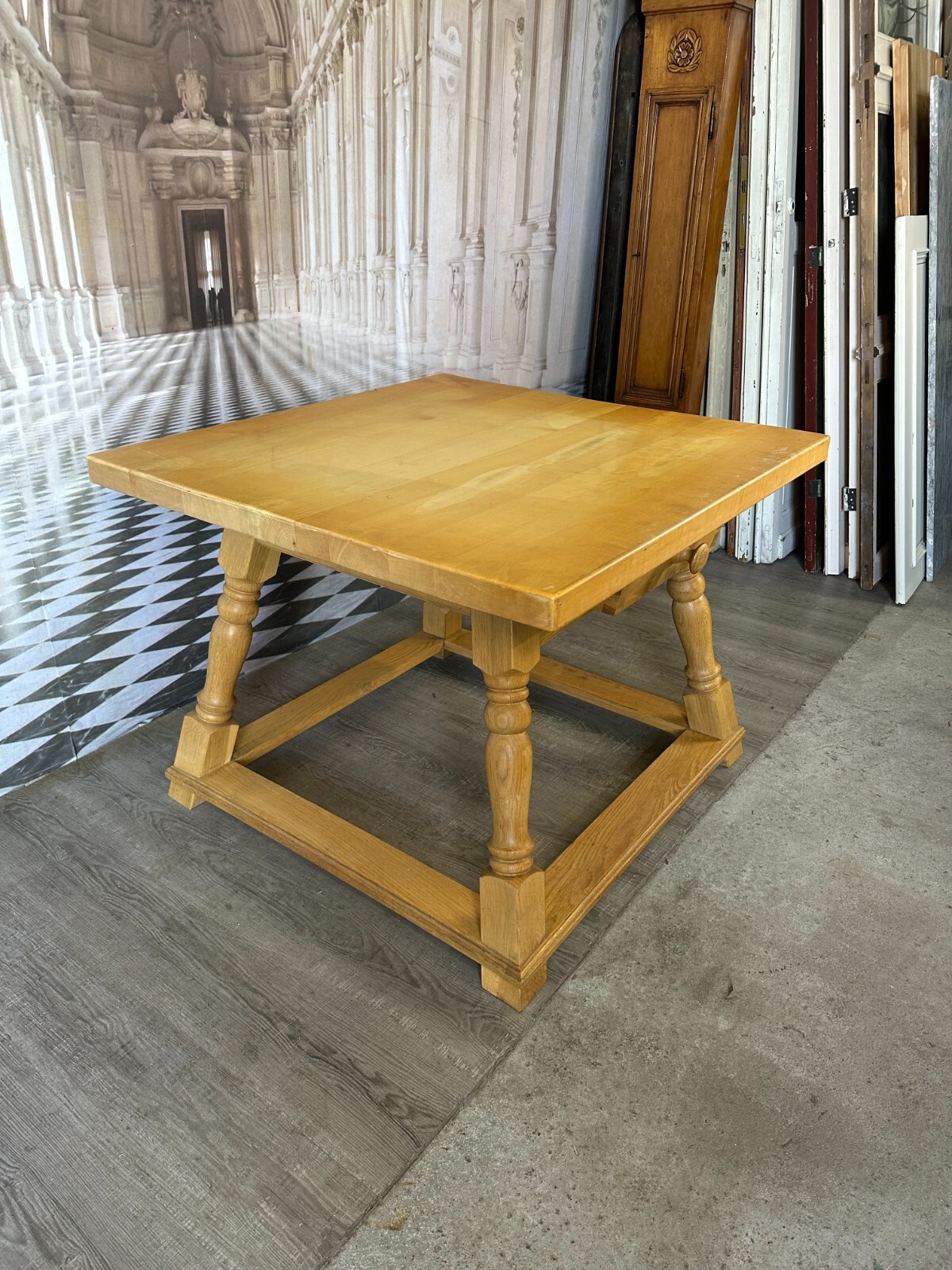 VINTAGE KÜCHENTISCH TISCH BUCHE MASSIV LANDHAUS BAROCK STIL – Bild 3