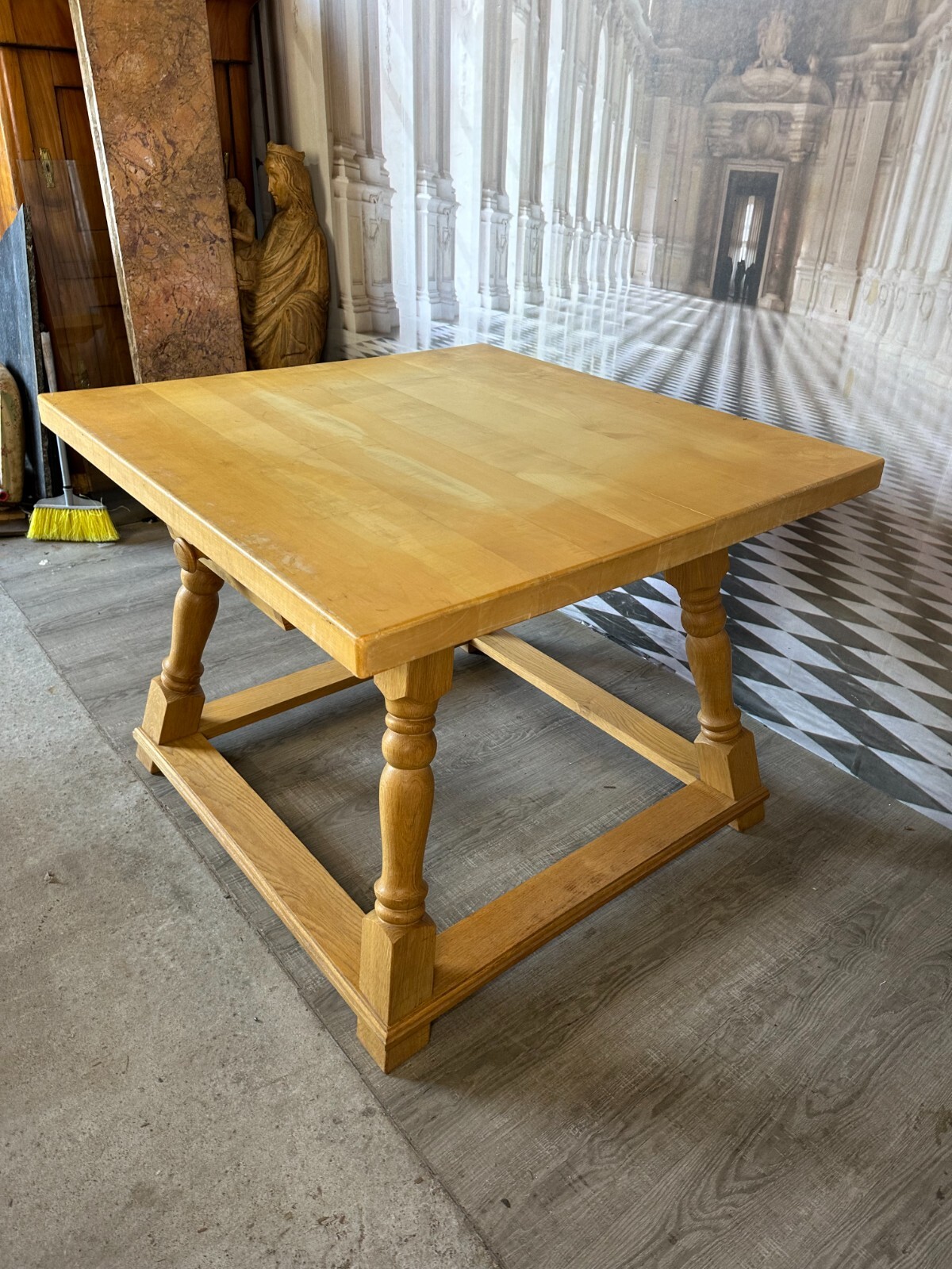 VINTAGE KÜCHENTISCH TISCH BUCHE MASSIV LANDHAUS BAROCK STIL – Bild 4