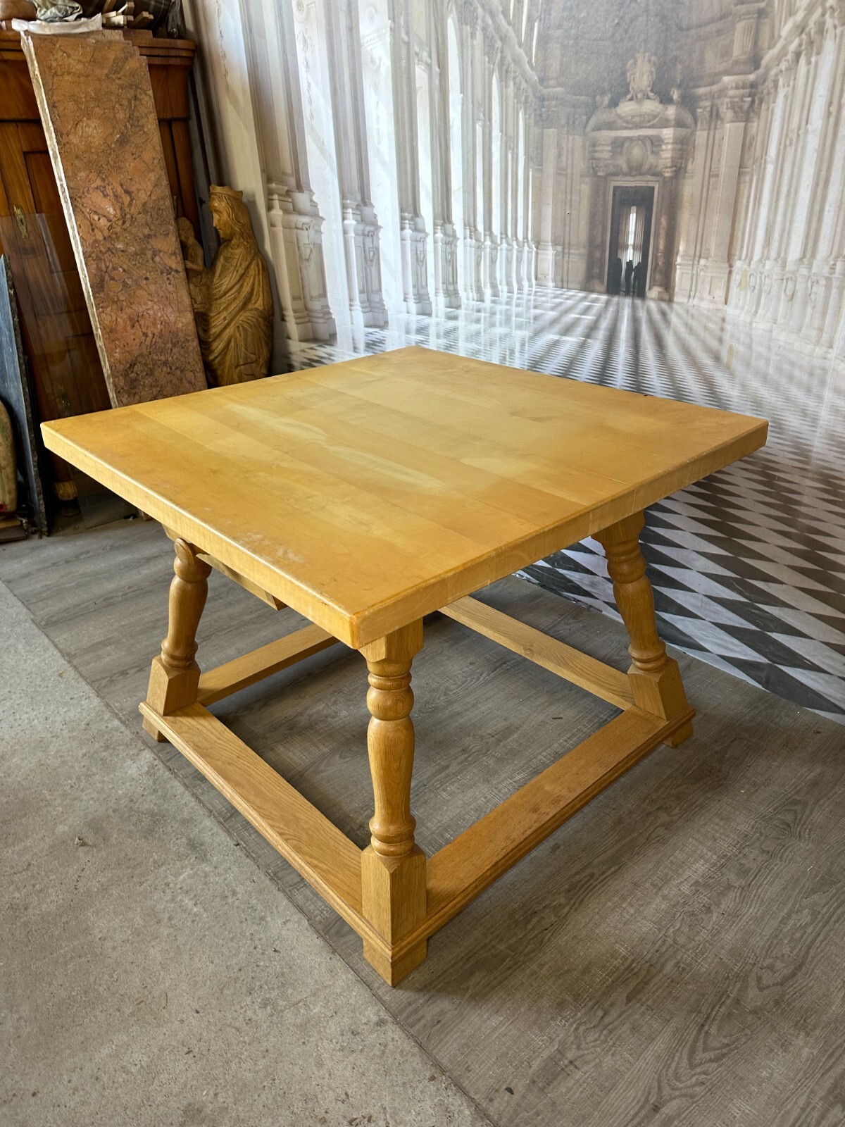 VINTAGE KÜCHENTISCH TISCH BUCHE MASSIV LANDHAUS BAROCK STIL – Bild 5