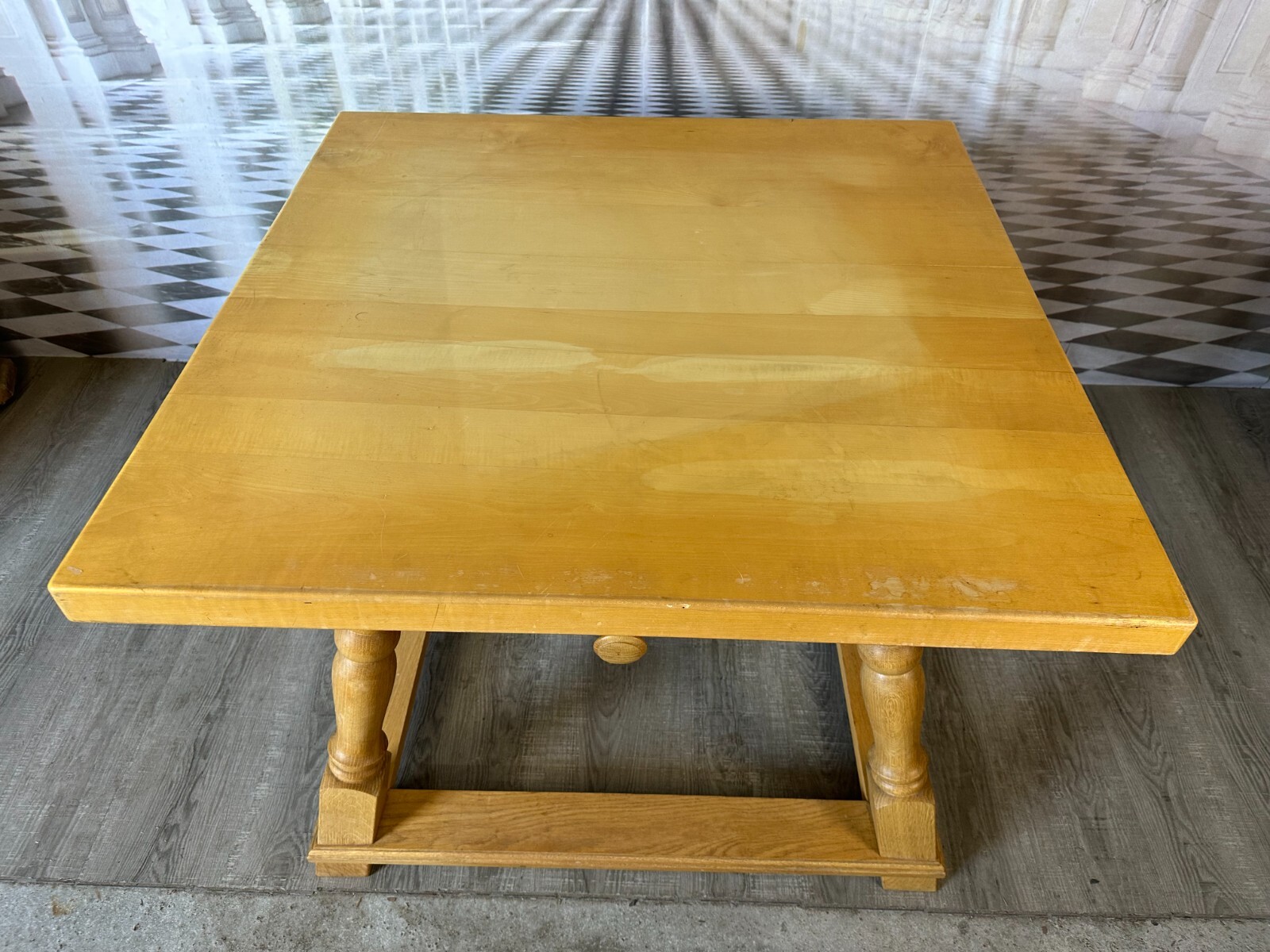 VINTAGE KÜCHENTISCH TISCH BUCHE MASSIV LANDHAUS BAROCK STIL – Bild 6