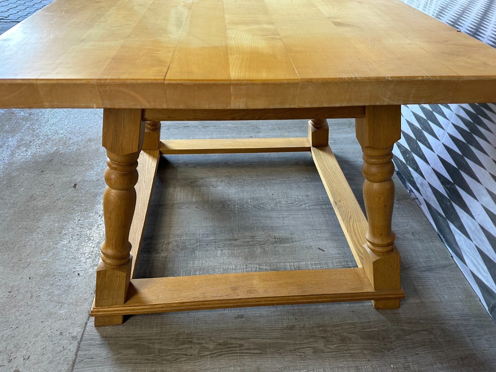 VINTAGE KÜCHENTISCH TISCH BUCHE MASSIV LANDHAUS BAROCK STIL – Bild 9