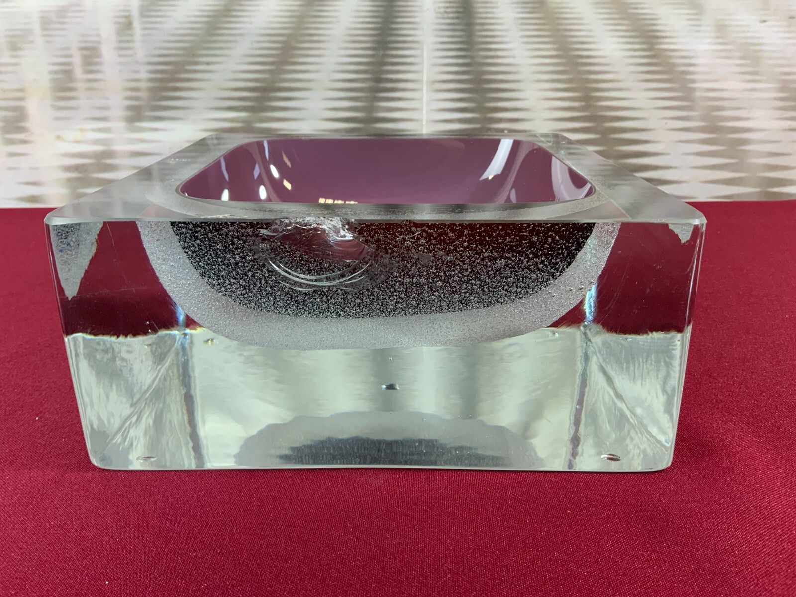MASSIVE GROSSE SCHALE AUS GLAS HANDARBEIT KÜNSTLERGLAS 7kg CHIP – Bild 8