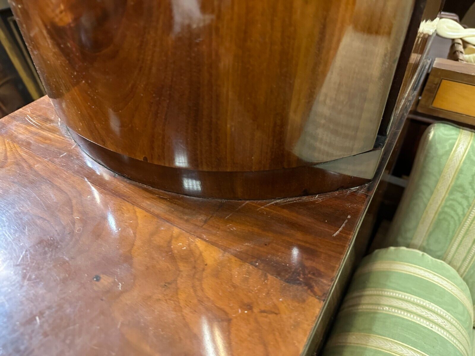 BIEDERMEIER SOFA KIRSCHBAUM FURNIER INTARSIEN ANTIK WIEN UM 1820 PRUNKSOFA – Bild 13