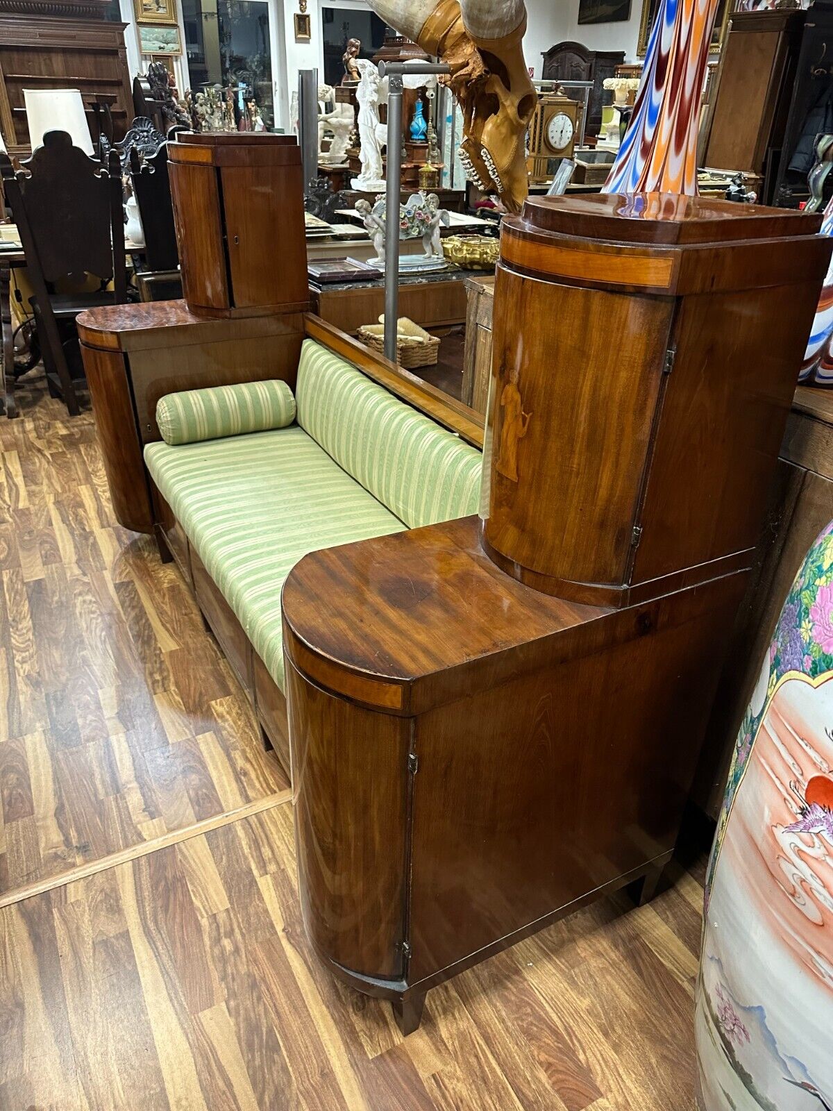 BIEDERMEIER SOFA KIRSCHBAUM FURNIER INTARSIEN ANTIK WIEN UM 1820 PRUNKSOFA – Bild 8