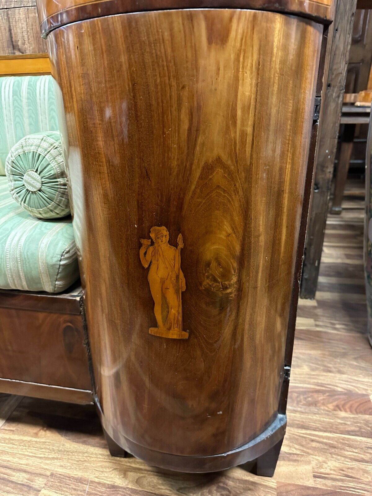 BIEDERMEIER SOFA KIRSCHBAUM FURNIER INTARSIEN ANTIK WIEN UM 1820 PRUNKSOFA – Bild 10