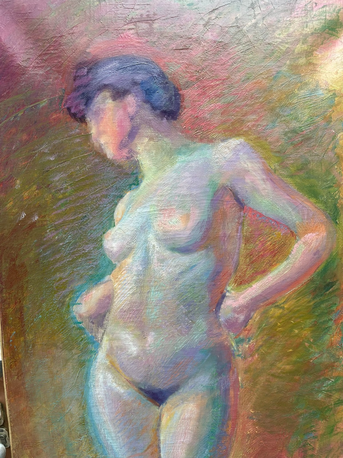 Maximilian KURZWEIL (1867-1916) 188x81cm GROSSES ÖLGEMÄLDE AKT EROTIK VON 1912
