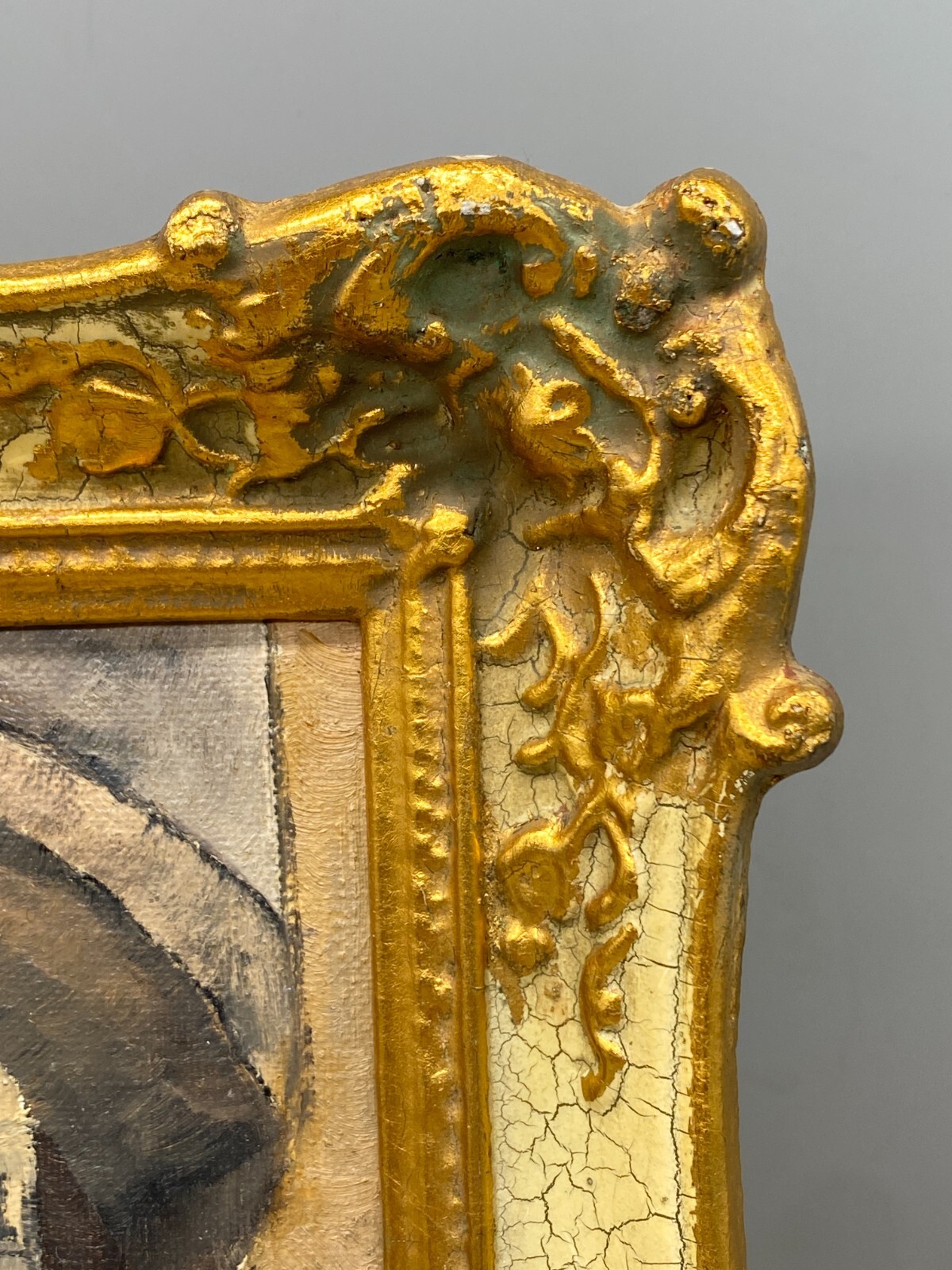 ÖLGEMÄLDE SOLDAT IN ALTSTADT KOPIE NACH SPITZWEG PRUNKRAHMEN SIGNIERT – Bild 13