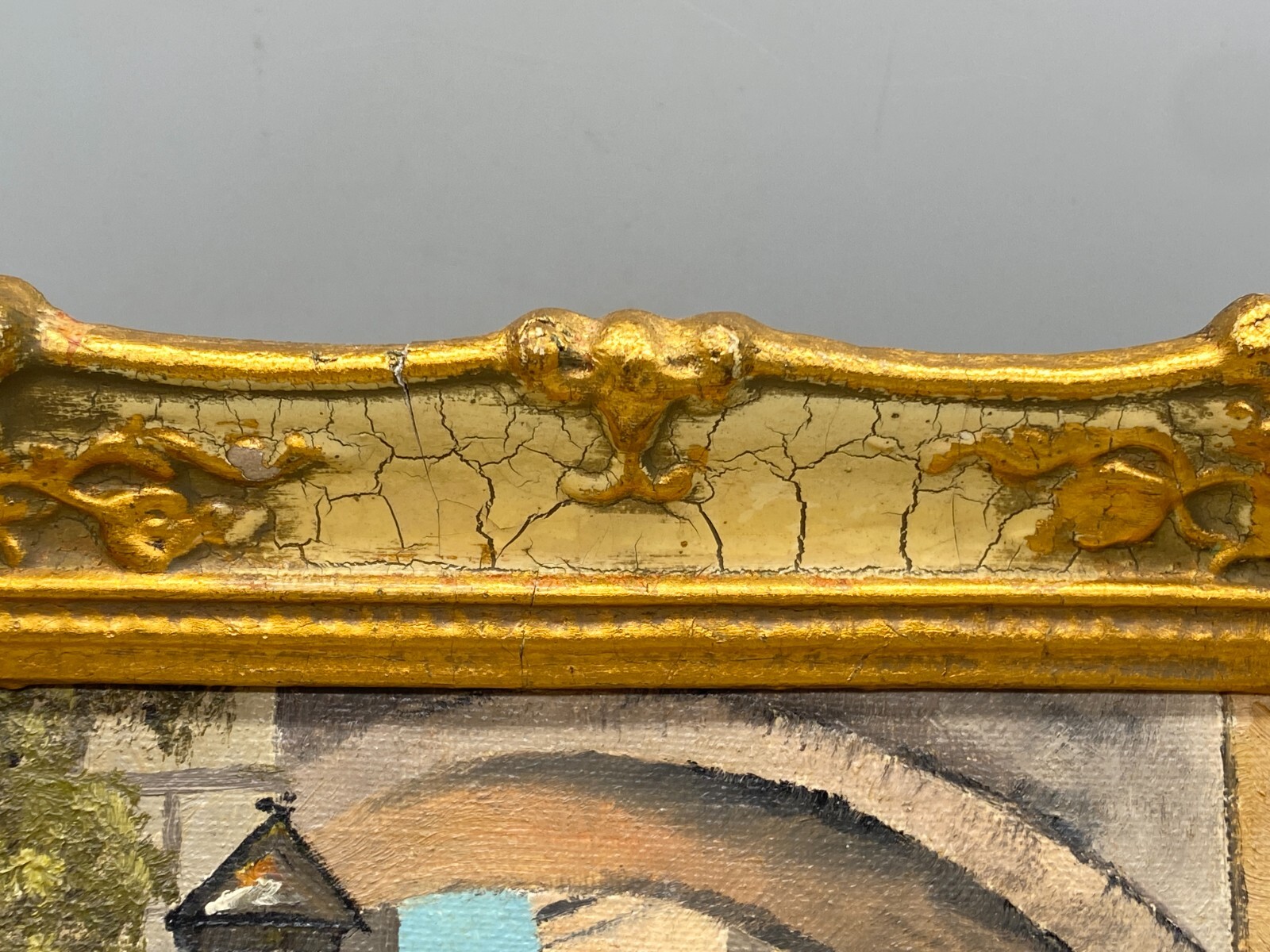 ÖLGEMÄLDE SOLDAT IN ALTSTADT KOPIE NACH SPITZWEG PRUNKRAHMEN SIGNIERT – Bild 14