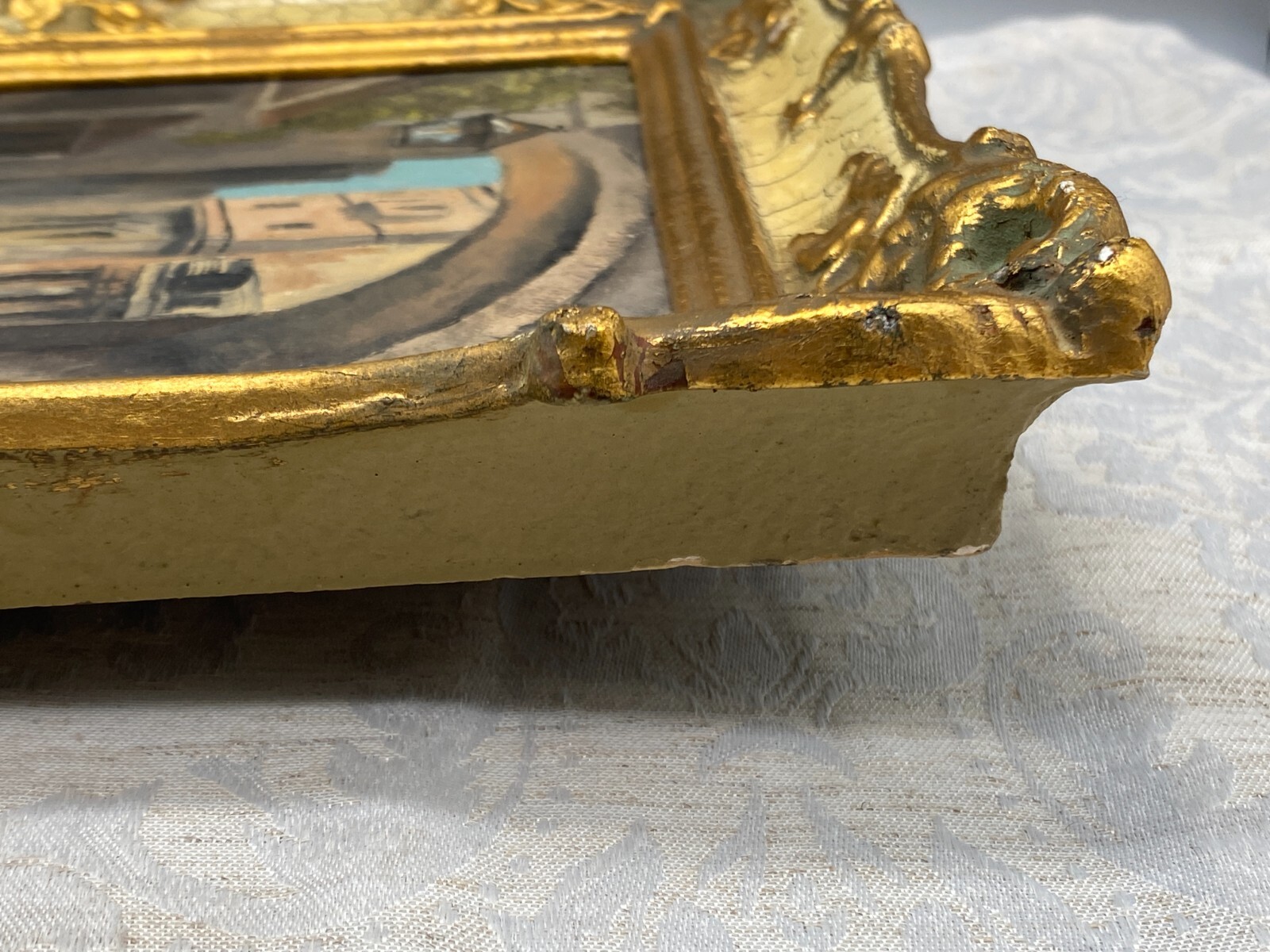 ÖLGEMÄLDE SOLDAT IN ALTSTADT KOPIE NACH SPITZWEG PRUNKRAHMEN SIGNIERT – Bild 19